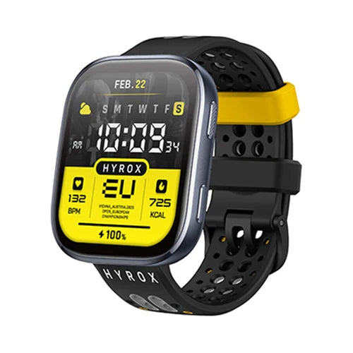 Amazfit Hyrox cinturino sportivo silicone Black Yellow 22mm