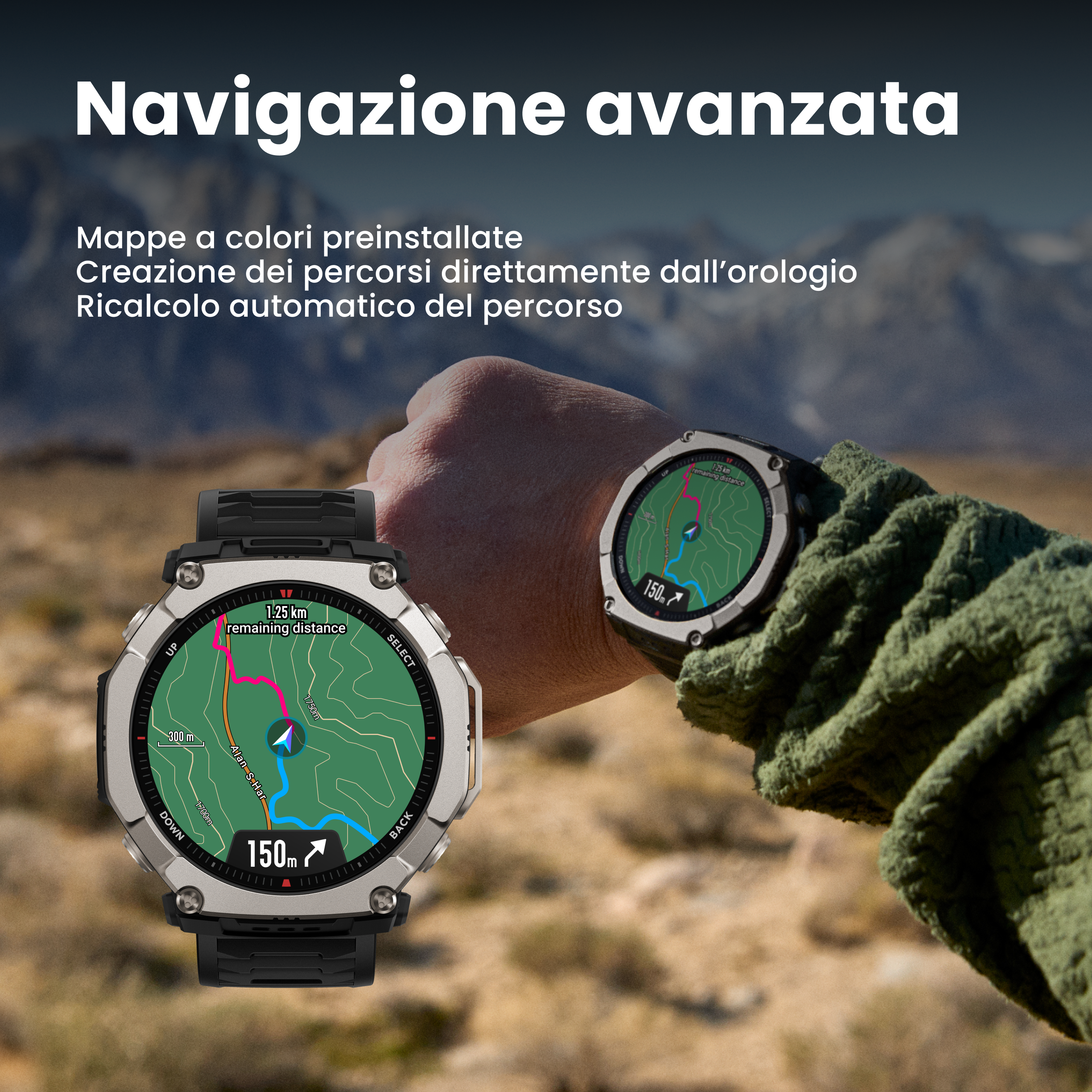 Amazfit T-Rex Ultra 2 smartwatch Black Magma titanio