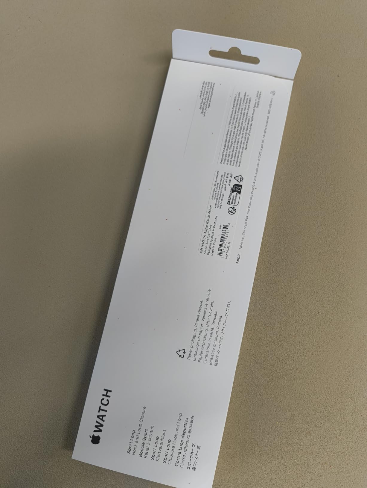 Apple Sport Loop 46 mm cinturino grigio scuro XL nylon