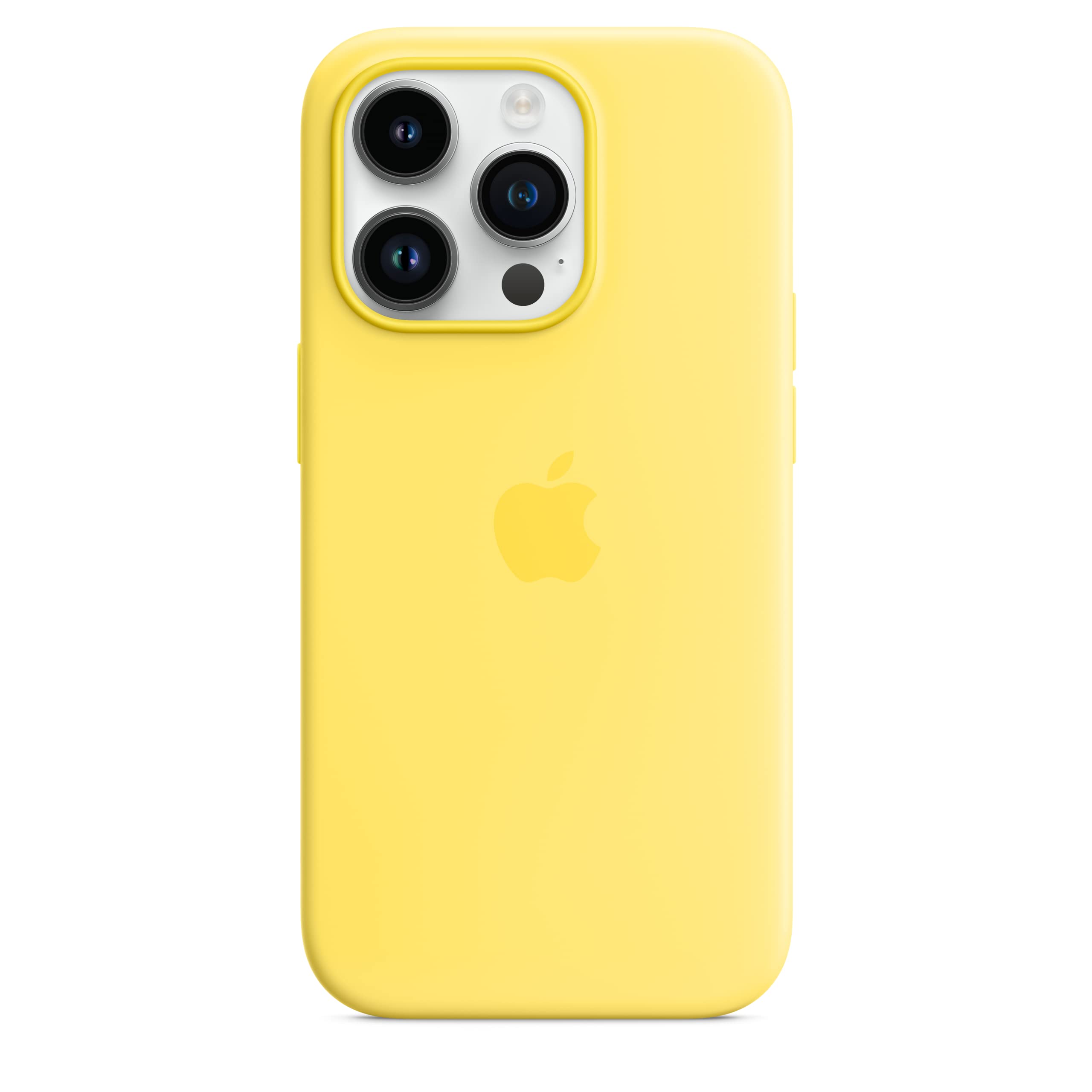 Apple iPhone 14 Pro custodia silicone giallo canarino MagSafe
