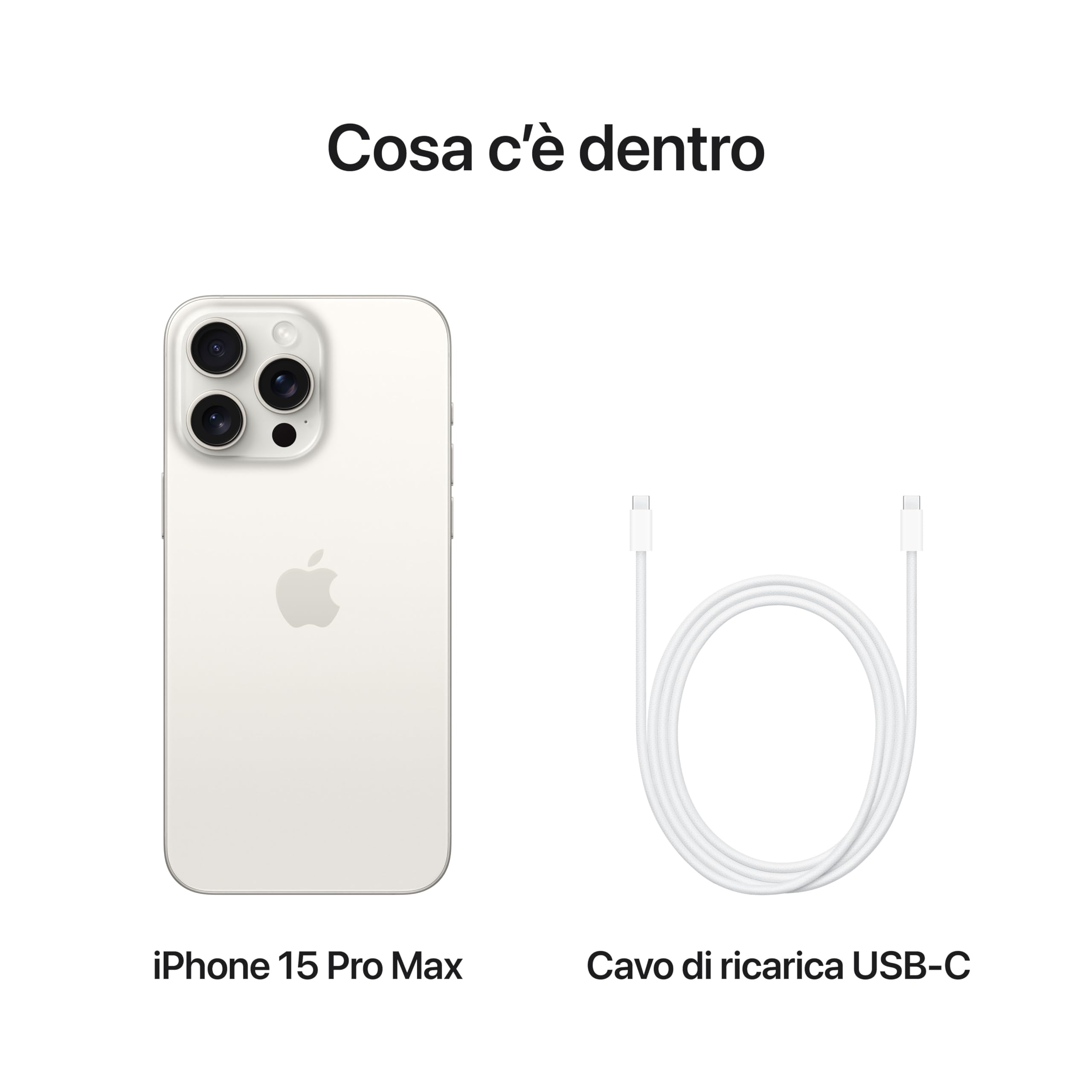 Apple iPhone 15 Pro Max smartphone 1 TB Titanio bianco