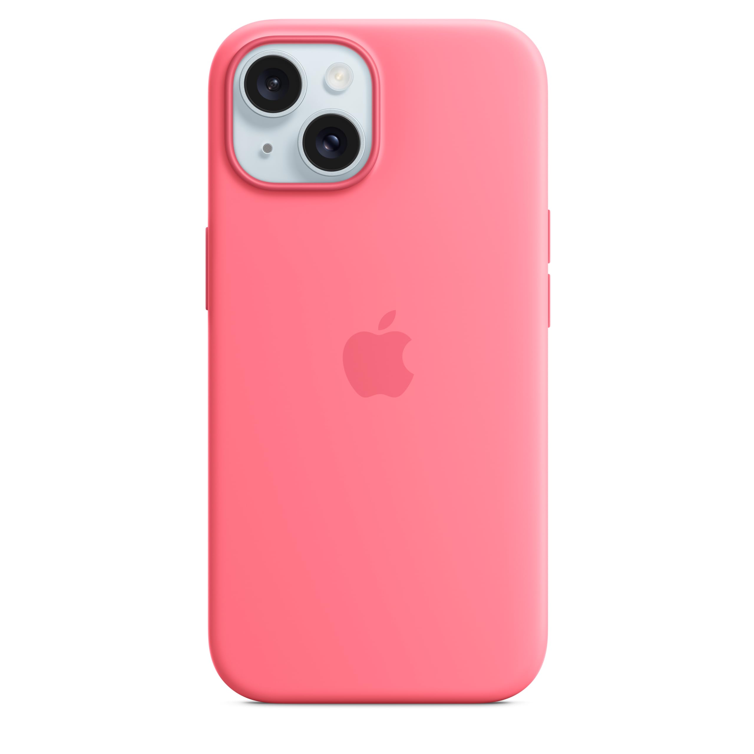 Apple iPhone 15 custodia MagSafe silicone rosa antigraffio