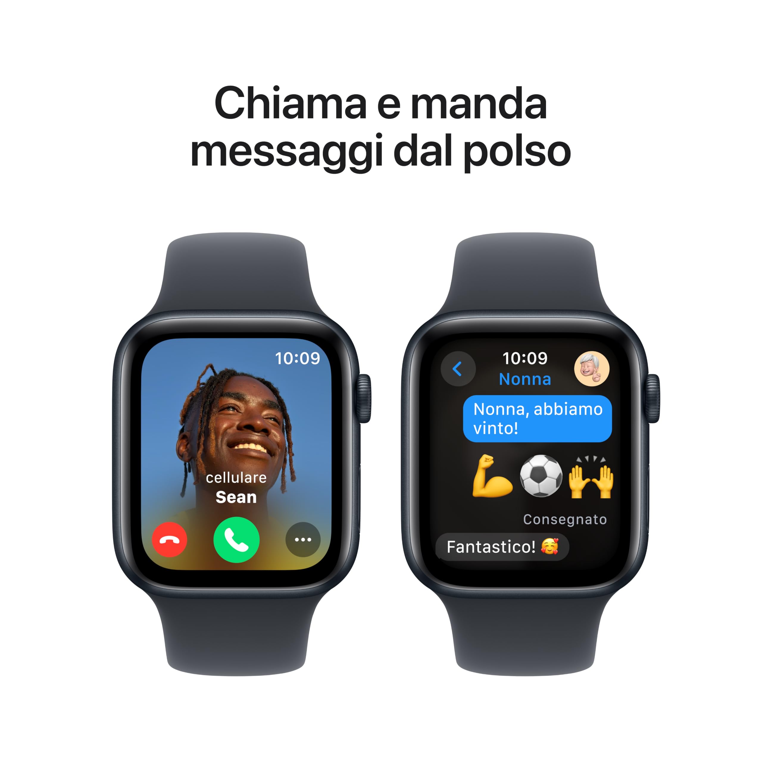 Apple Watch SE 2 gen GPS 44 mm smartwatch mezzanotte S/M