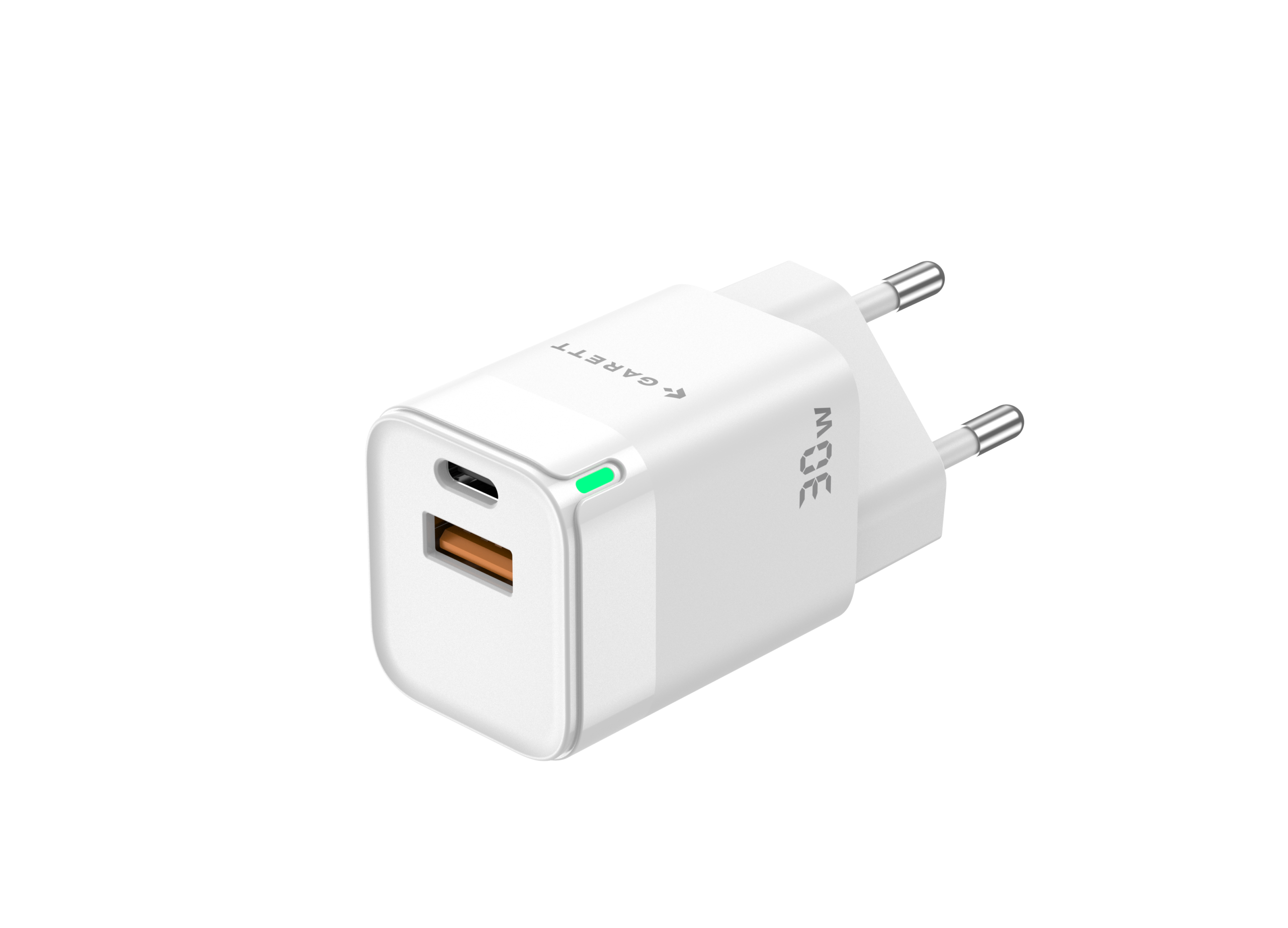 Garett Fast Charge caricatore GaN 30W PD QC bianco