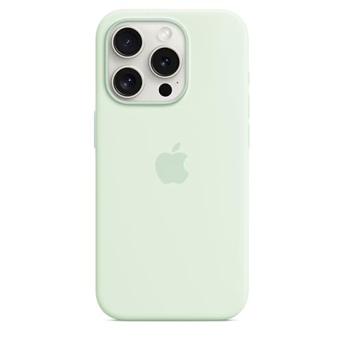 Apple iPhone 15 Pro custodia silicone menta fredda MagSafe