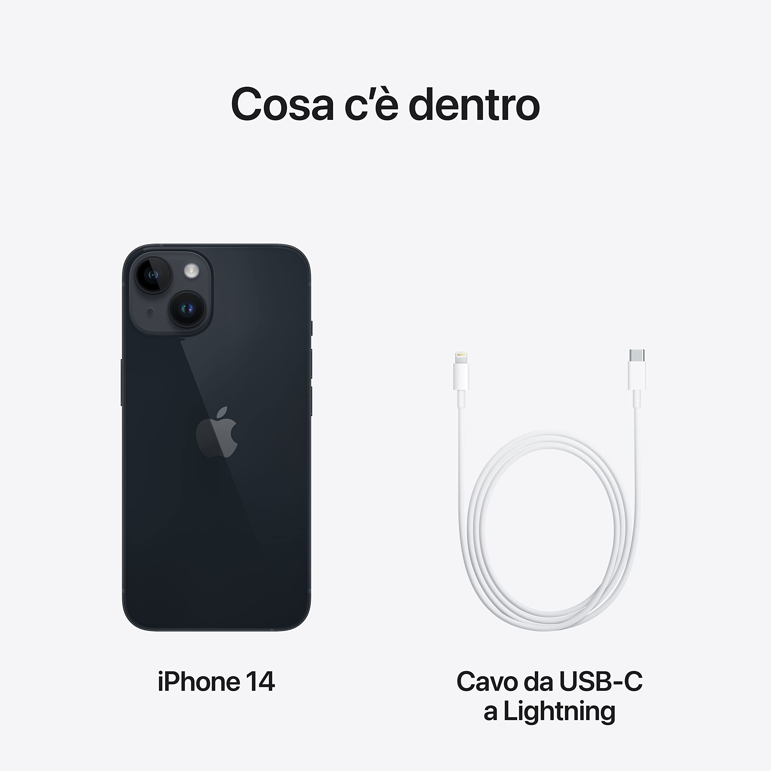 Apple iPhone 14 smartphone 256 GB Mezzanotte 5G