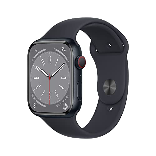 Apple Watch Series 8 GPS+Cellular 45 mm smartwatch Mezzanotte ossigeno
