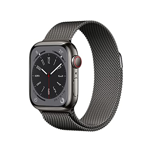 Apple Watch Series 8 41mm smartwatch cellular acciaio grafite