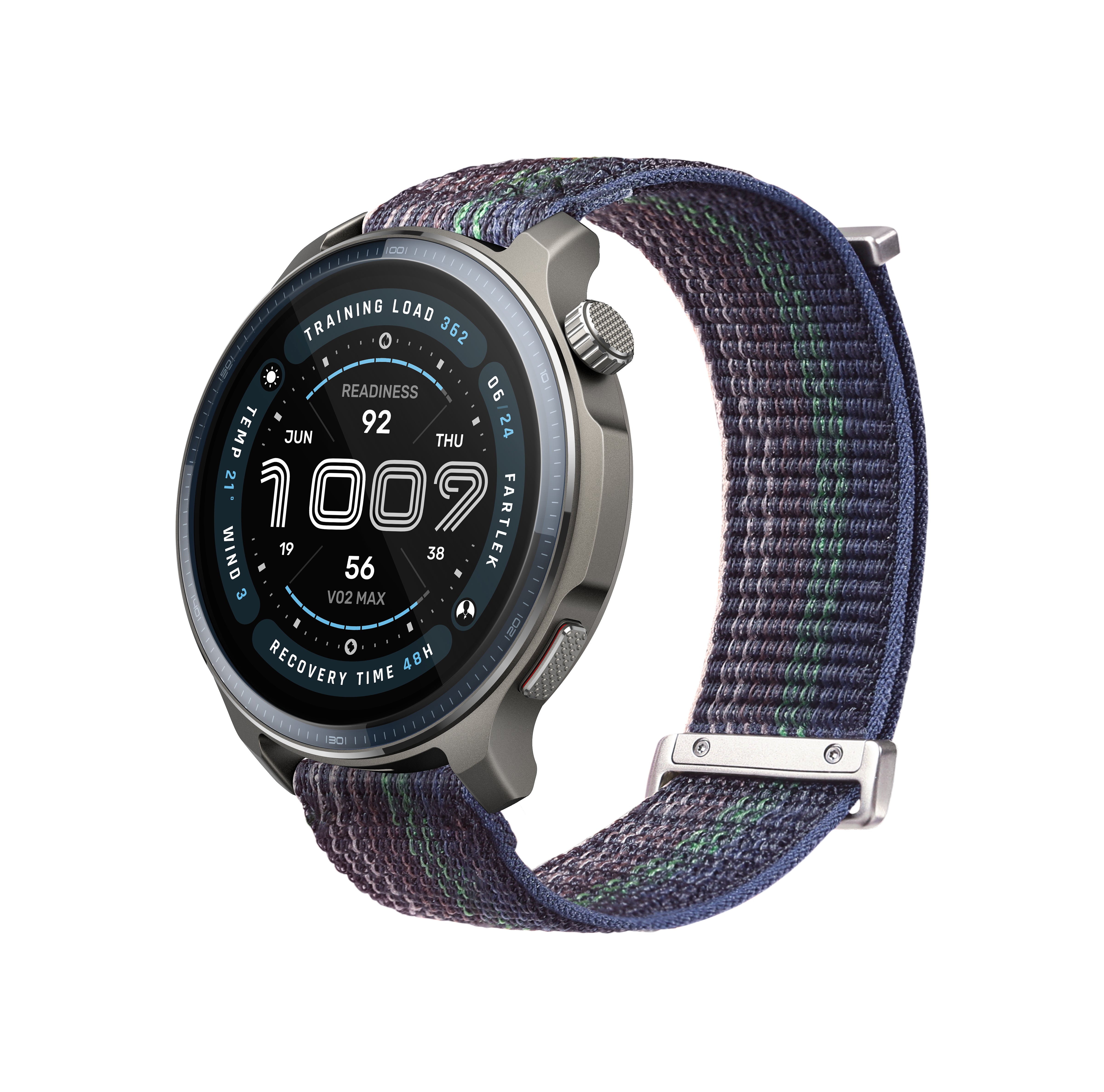 Amazfit cinturino nylon Harmony Blue 22mm leggero
