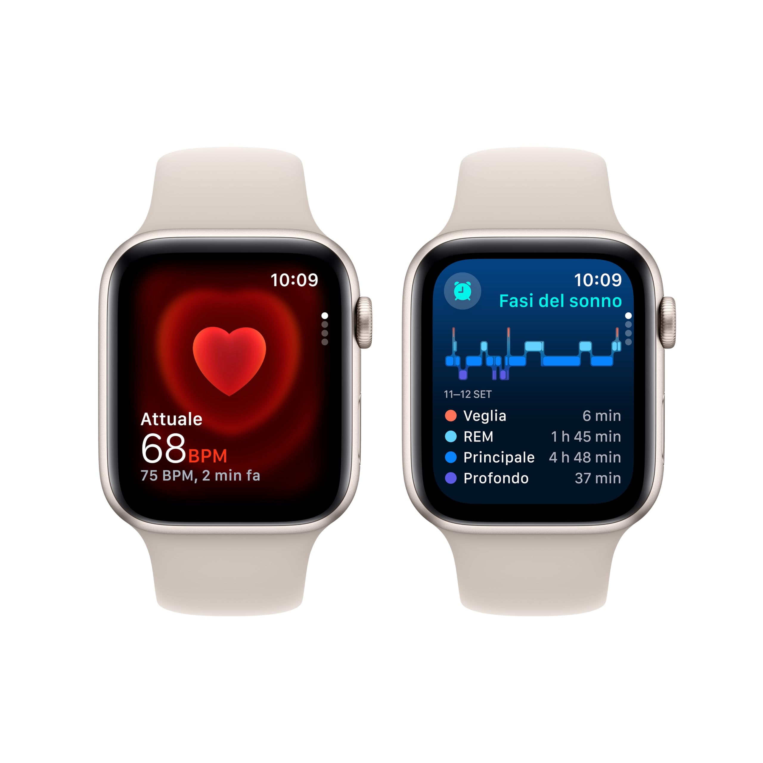 Apple Watch SE 2ª gen GPS 44mm smartwatch galassia Fitness+