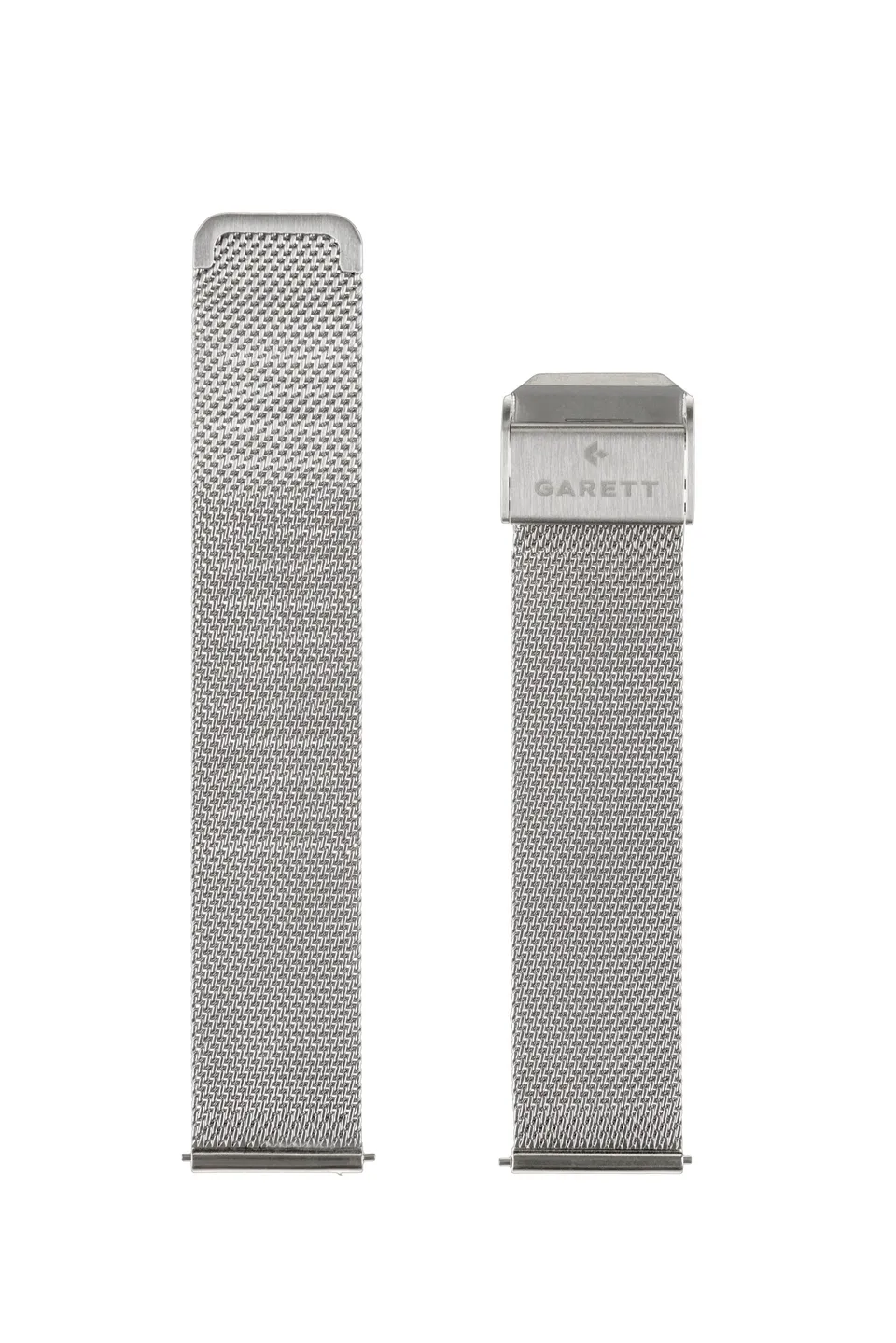 Garett cinturino acciaio argento 20 mm fibbia