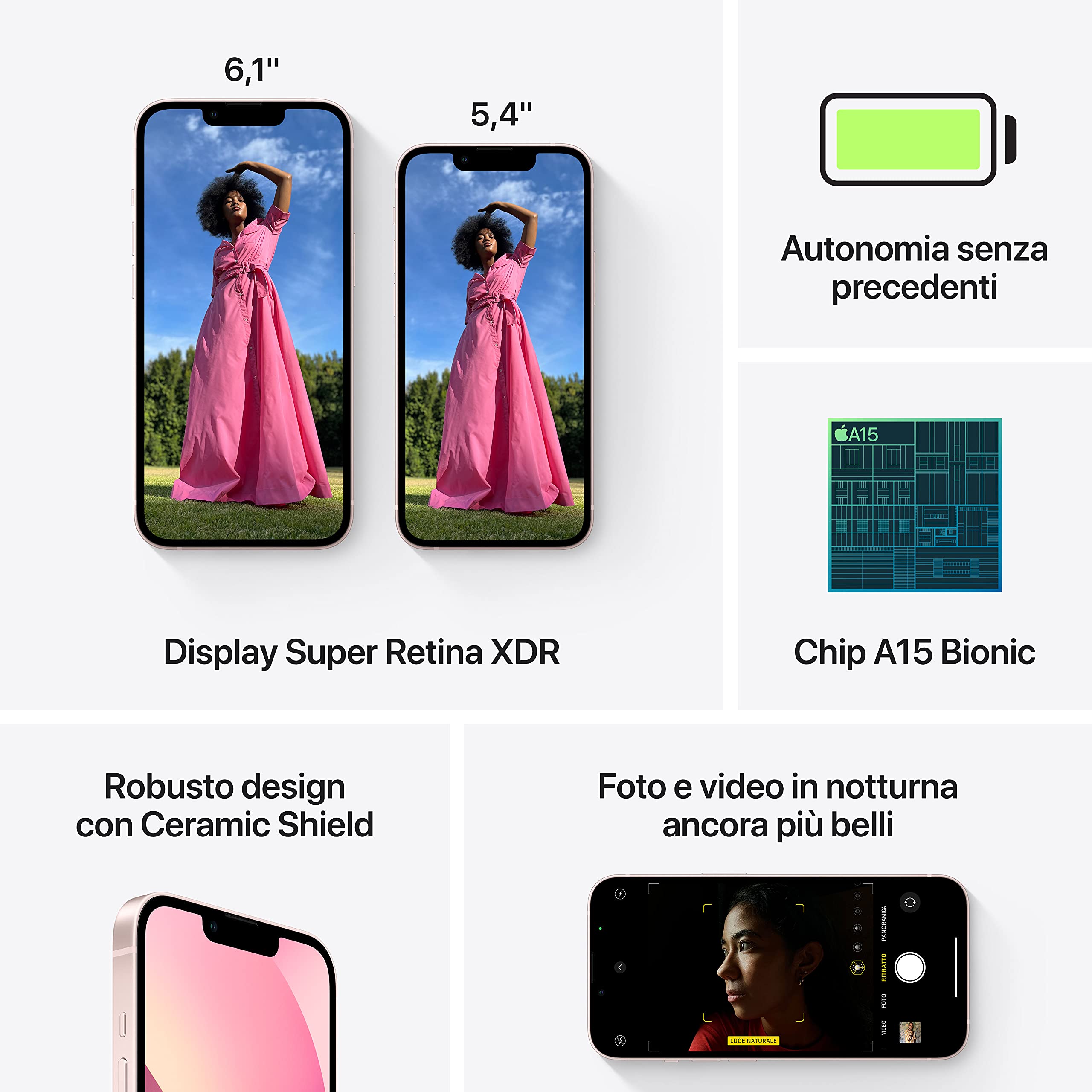 Apple iPhone 13 mini smartphone 128GB rosa 5G