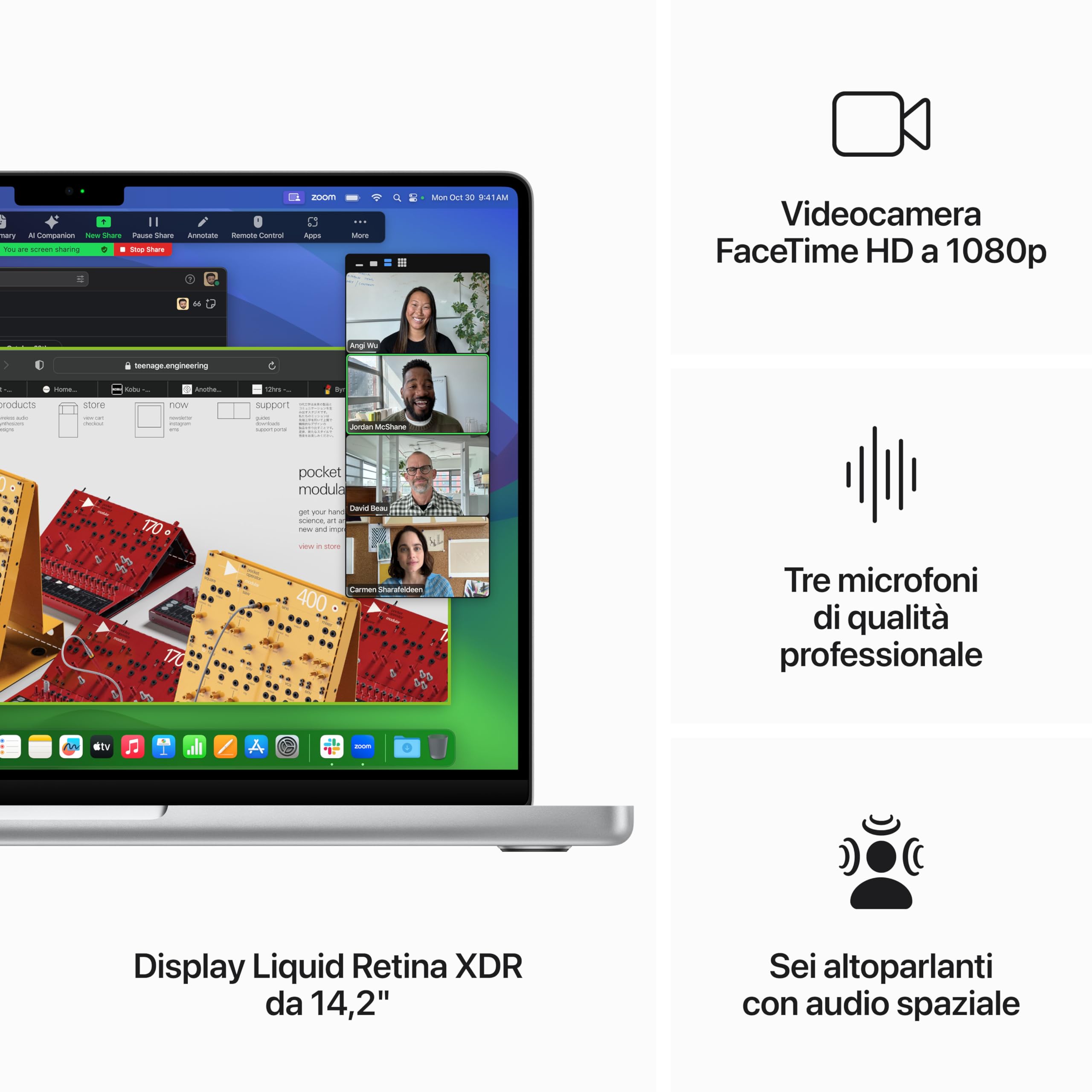 Apple MacBook Pro M3 Pro 11/14 core 14,2" portatile argento 18GB 512GB