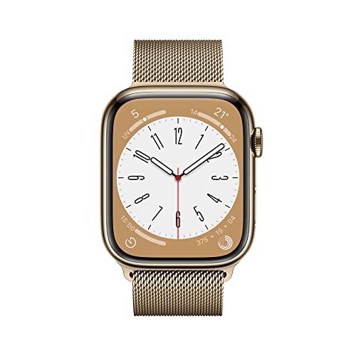 Apple Watch Series 8 45 mm smartwatch GPS Cellular oro acciaio