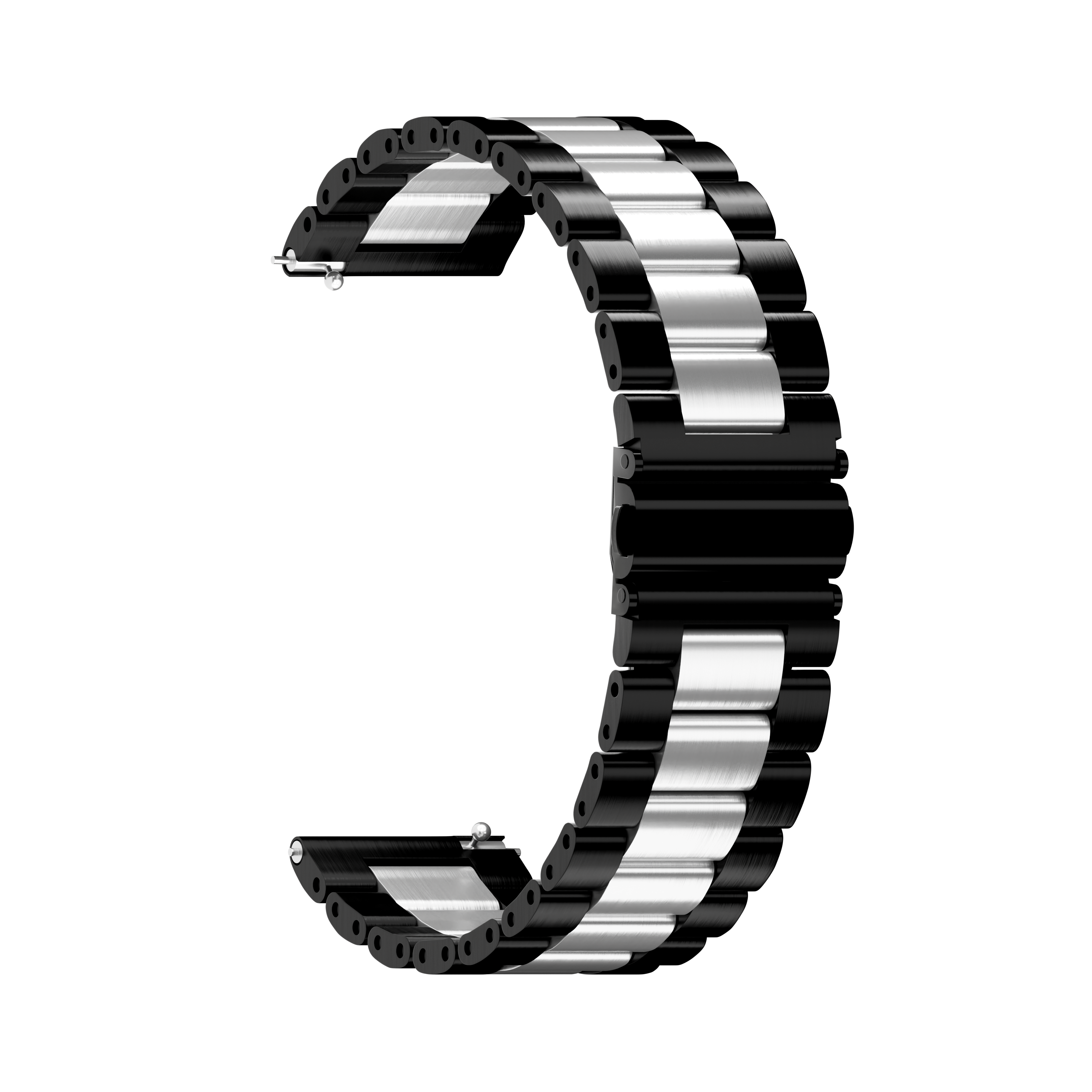 Maoo Cinturino Smartwatch in Acciaio Nero Argento 22mm
