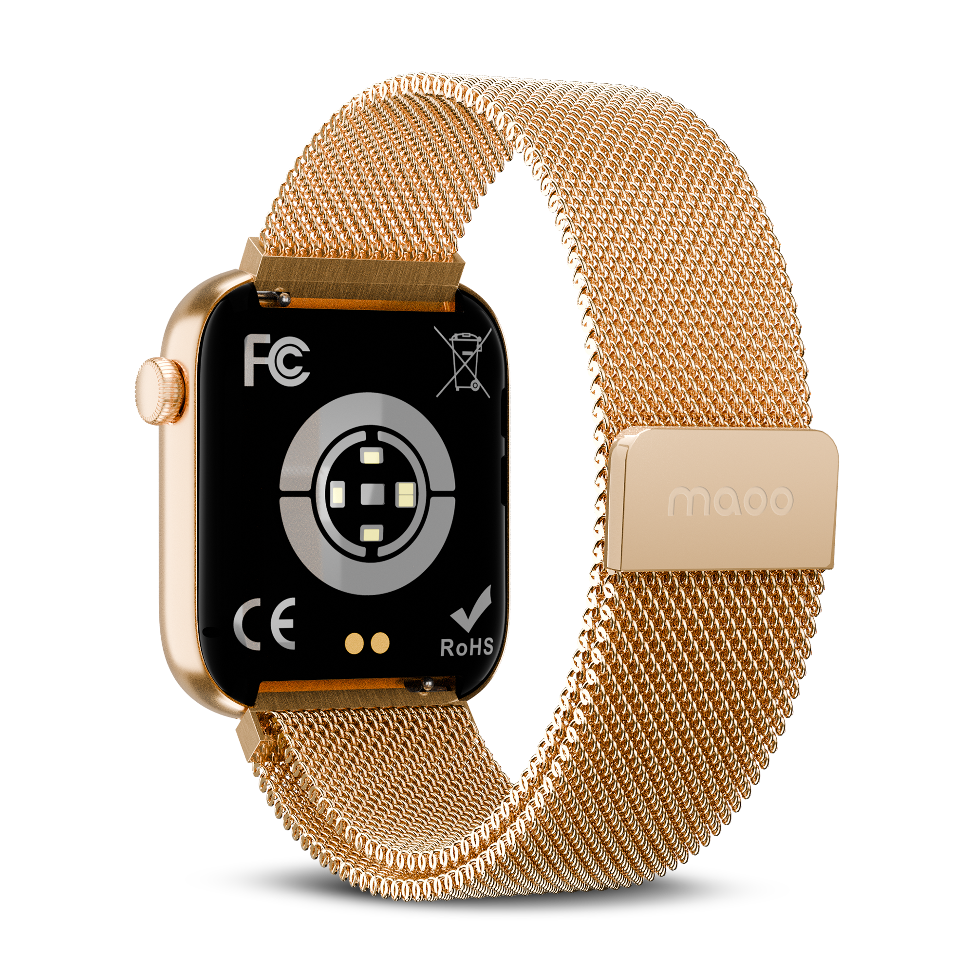 Maoo ProWatch smartwatch rosa oro AMOLED 1,85" battito