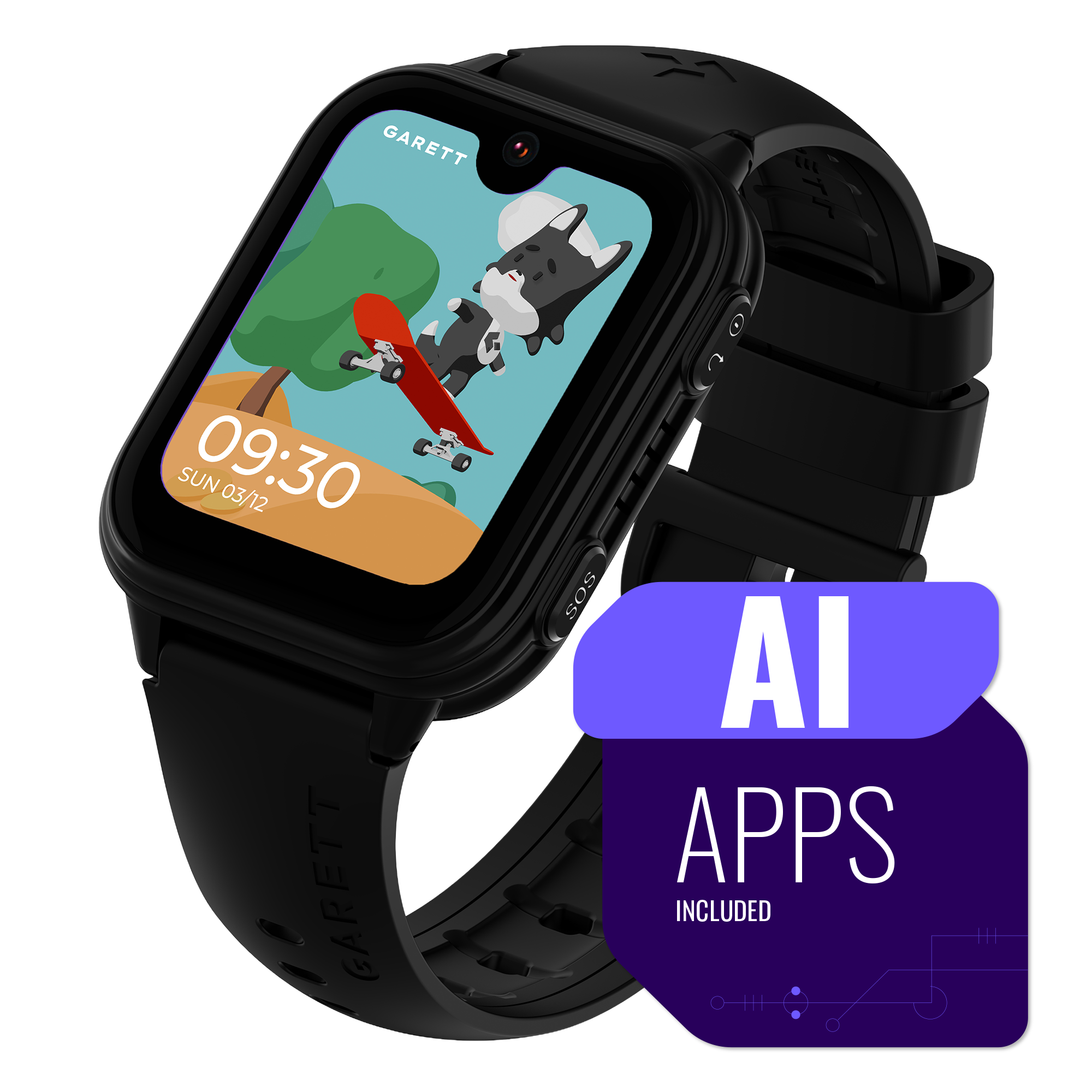 Garett Kids Vibe AI 4G smartwatch nero GPS AI