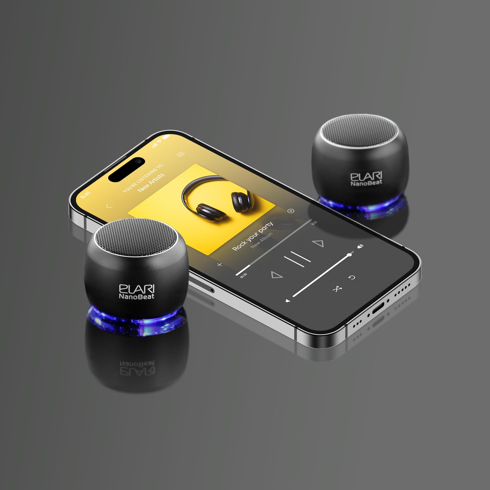 Elari NanoBeat altoparlante bluetooth nero con microfono stereo