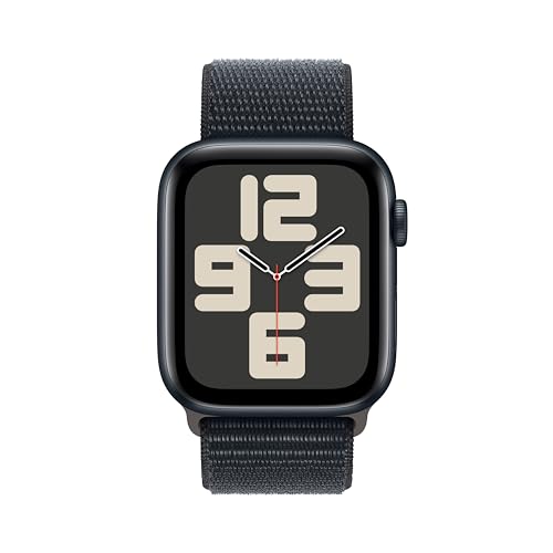 Apple Watch SE 2 Gen 2023 GPS 44 mm Smartwatch Mezzanotte Sport Loop