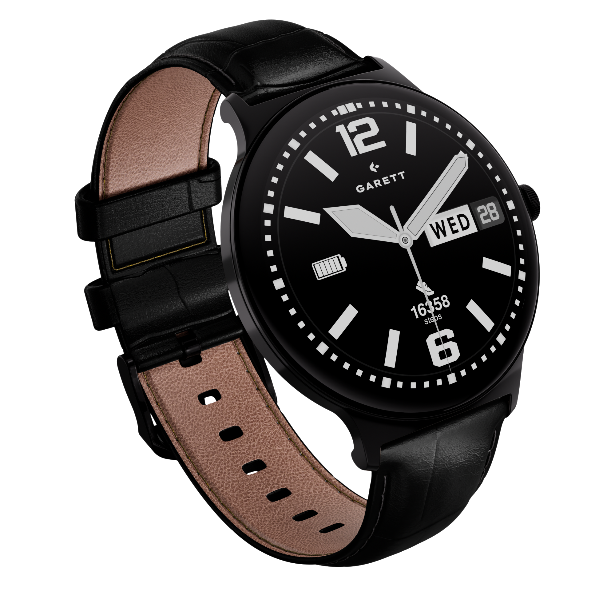 Garett Quantum Glow smartwatch nero acciaio AMOLED