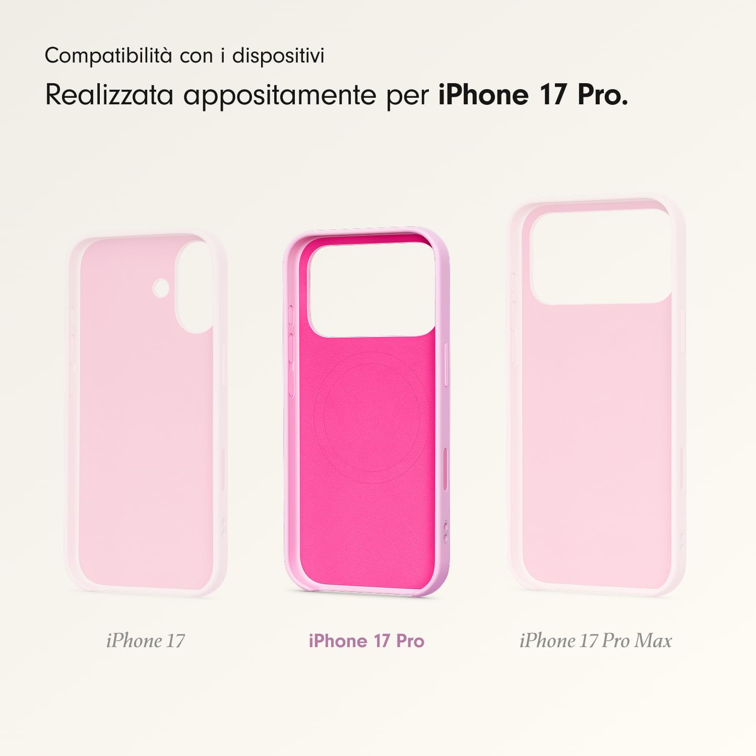 Beats custodia MagSafe iPhone 17 Pro rosa ciottolo