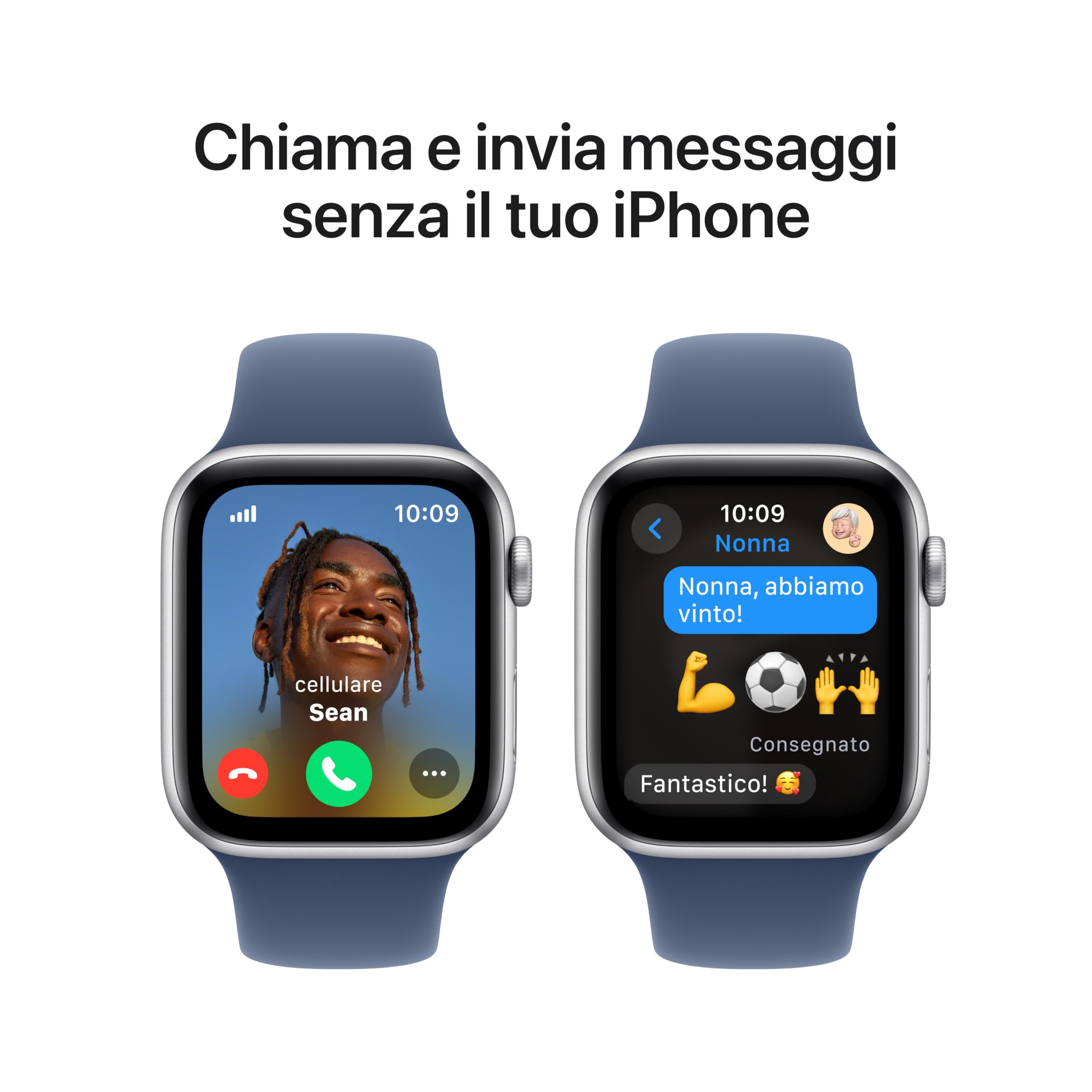 Apple Watch SE 2 GPS + Cellular smartwatch 44 mm argento denim