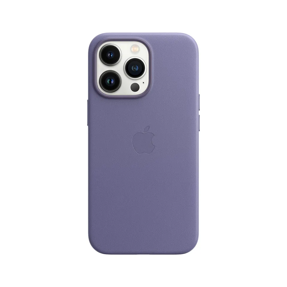 Apple custodia pelle iPhone 13 Pro cover azzurro fiordo