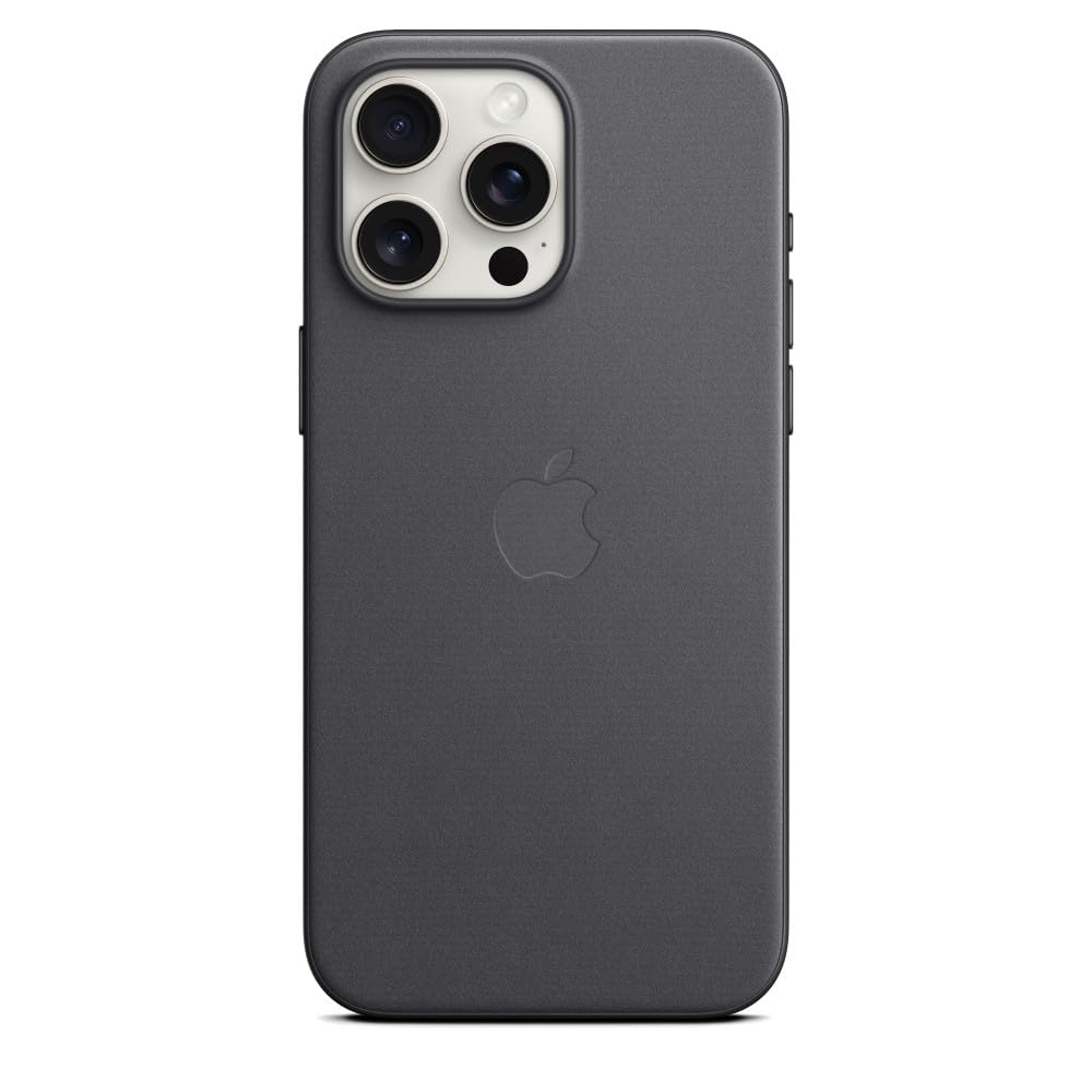Apple FineWoven Custodia iPhone 15 Pro Max Nero MagSafe