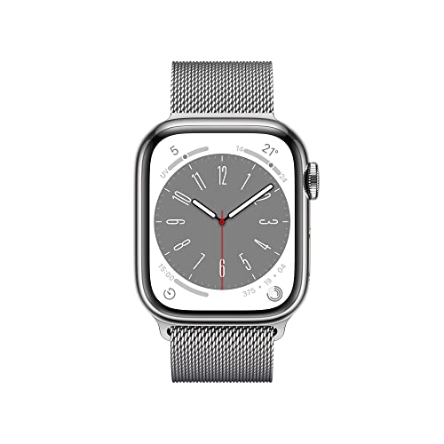 Apple Watch Series 8 smartwatch 41mm cellular acciaio argento