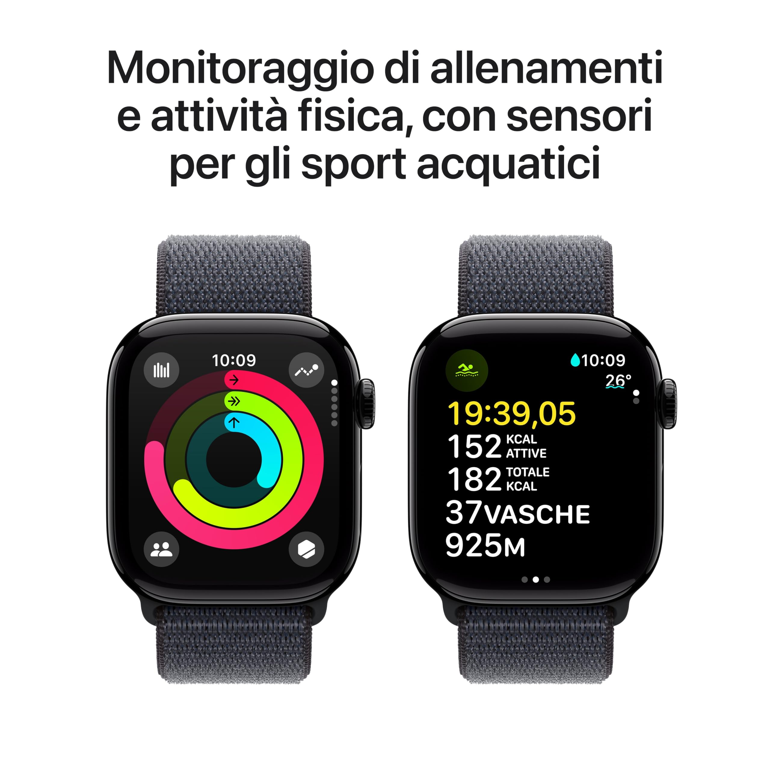 Apple Watch Series 10 42 mm smartwatch GPS Cellular Jet Black Inchiostro