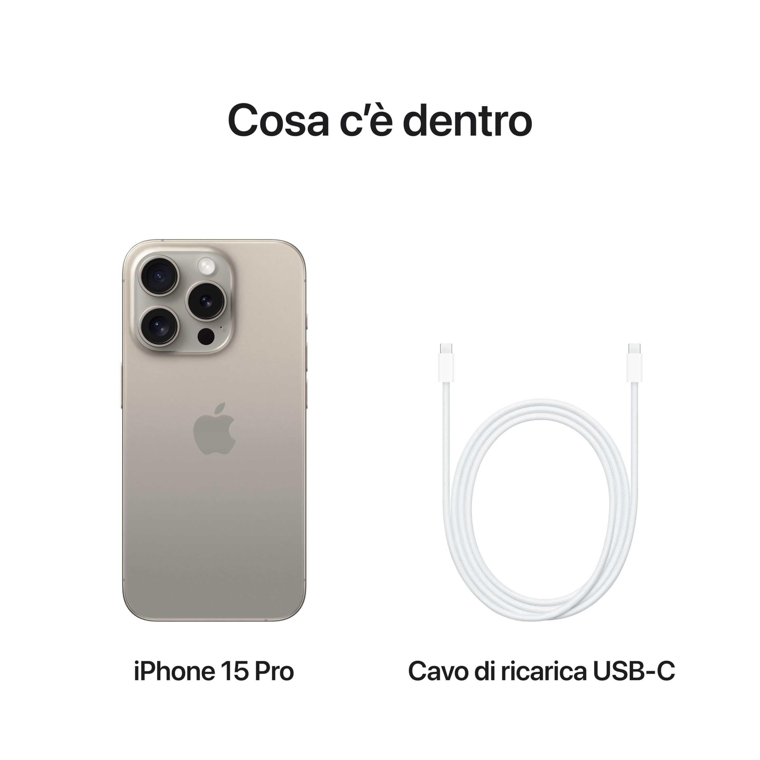 Apple iPhone 15 Pro smartphone 512 GB titanio naturale 48MP