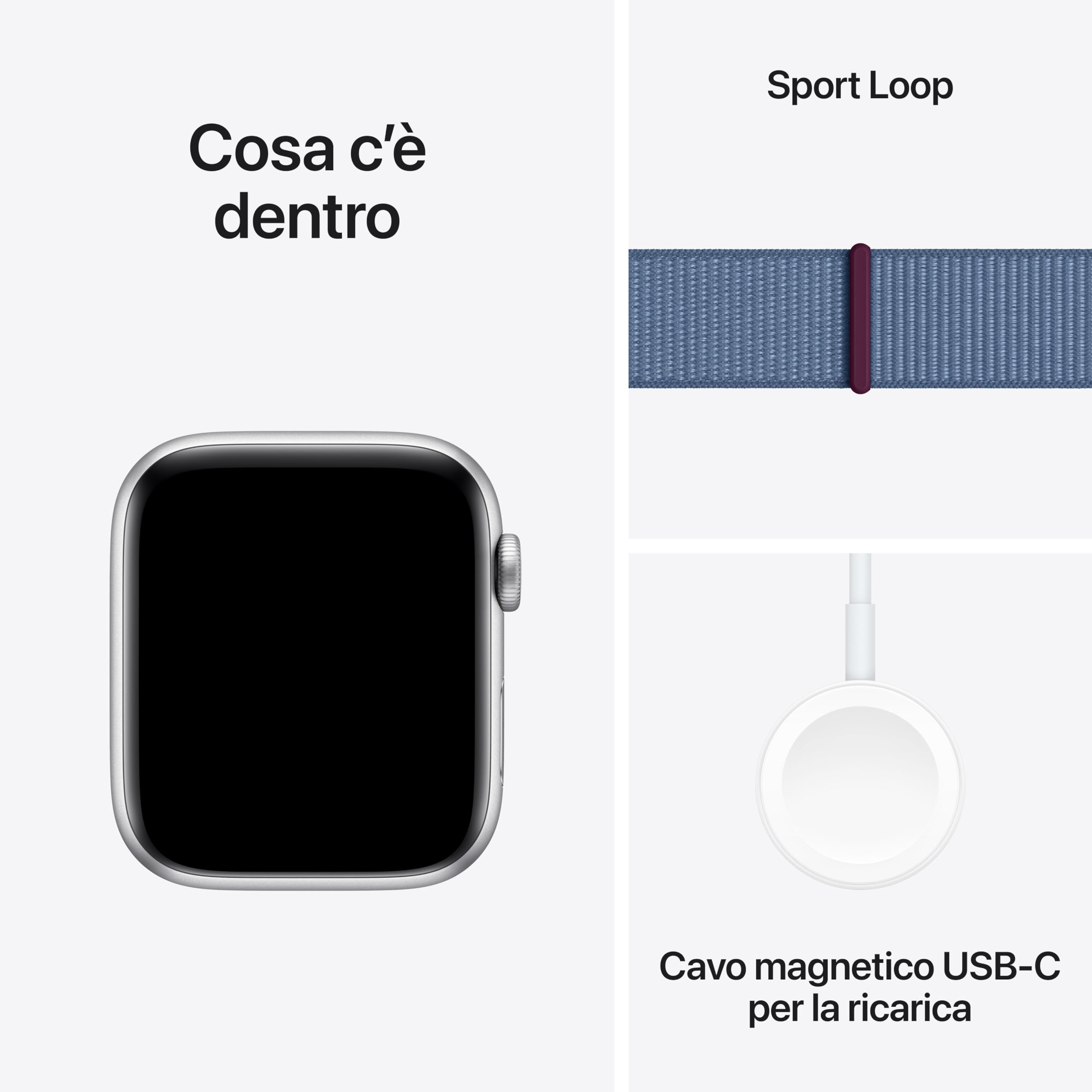Apple Watch SE 2 Gen 2023 GPS 44 mm Smartwatch Argento Blu Inverno