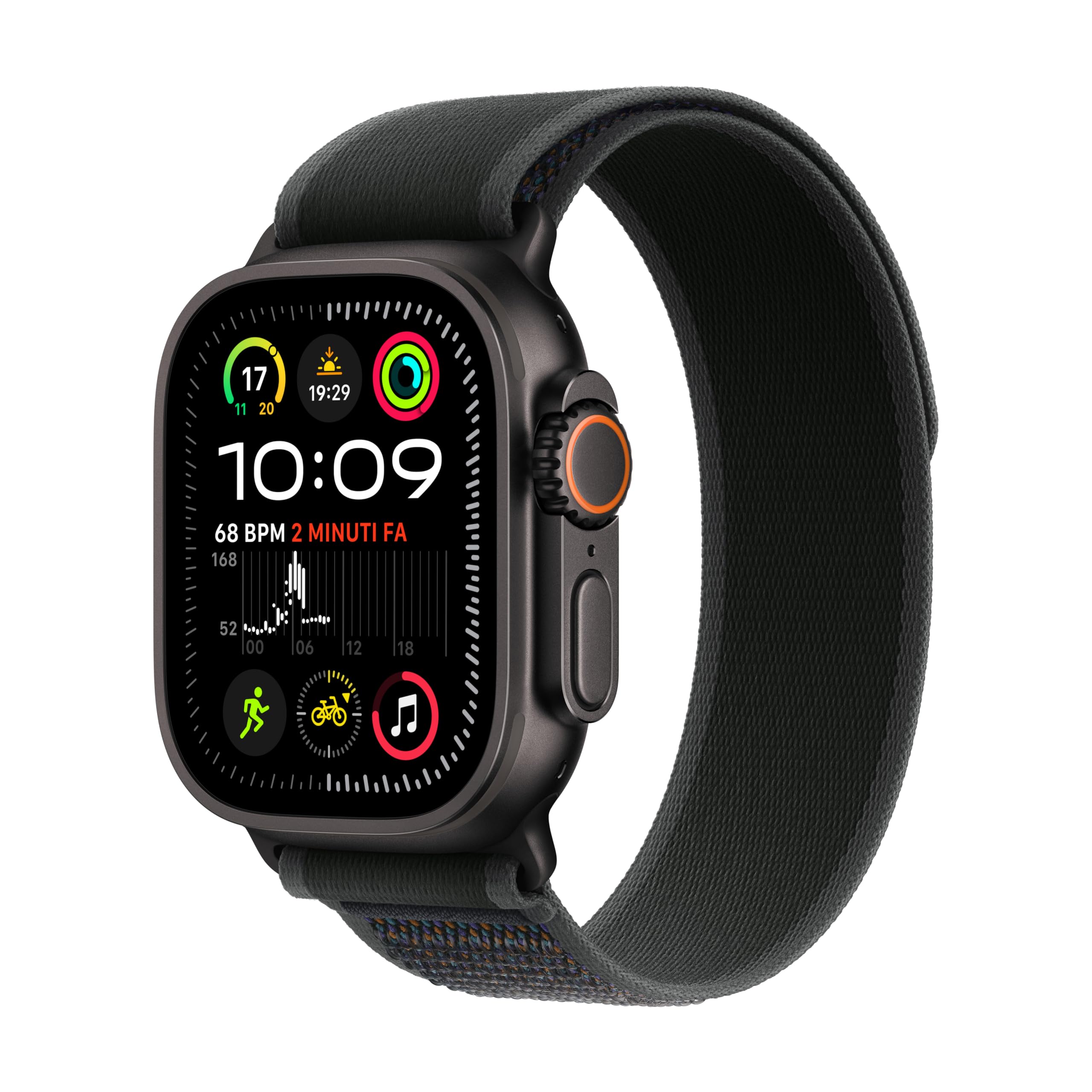 Apple Watch Ultra 2 49 mm smartwatch titanio nero Trail Loop S/M