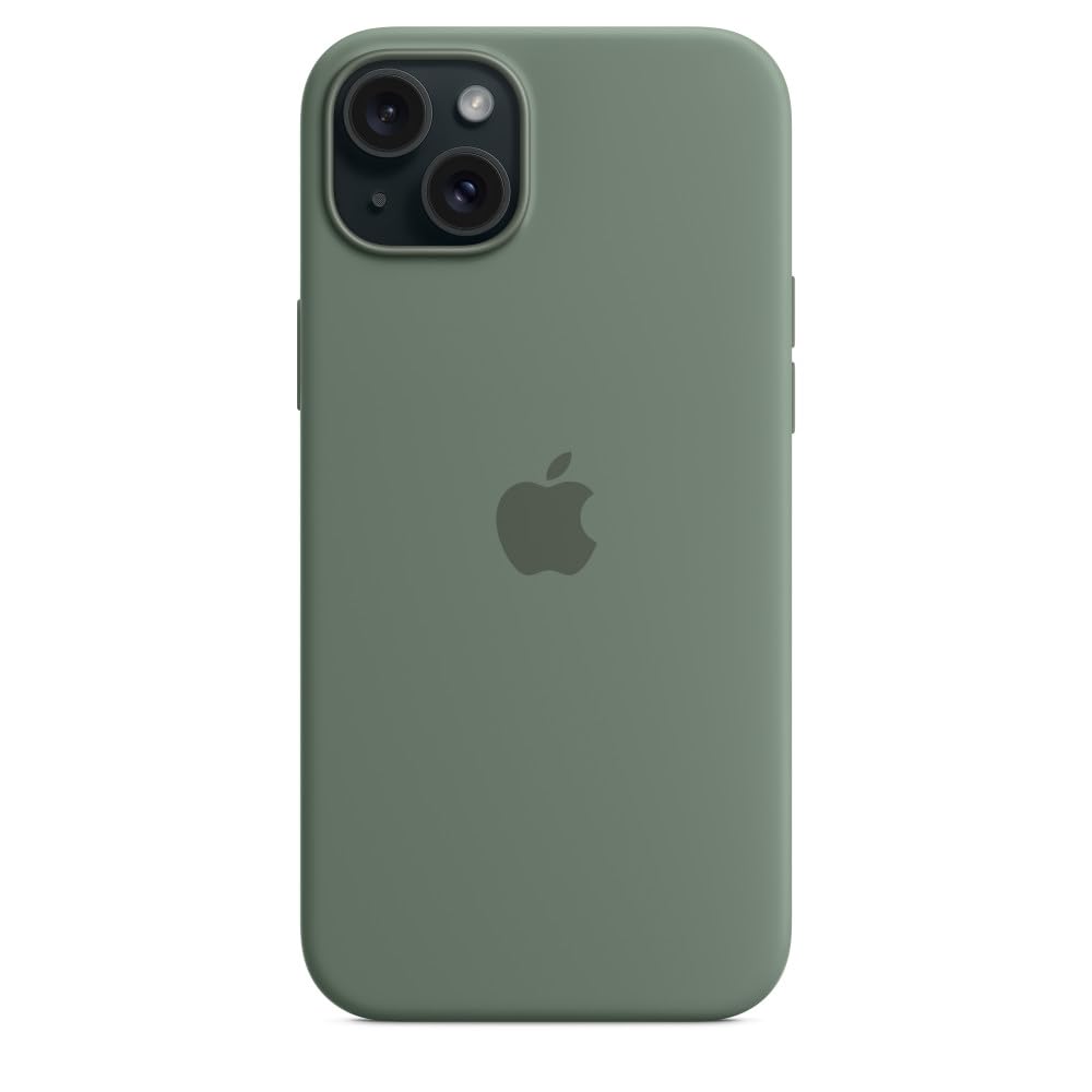 Apple Custodia MagSafe silicone iPhone 15 Plus cover cipresso