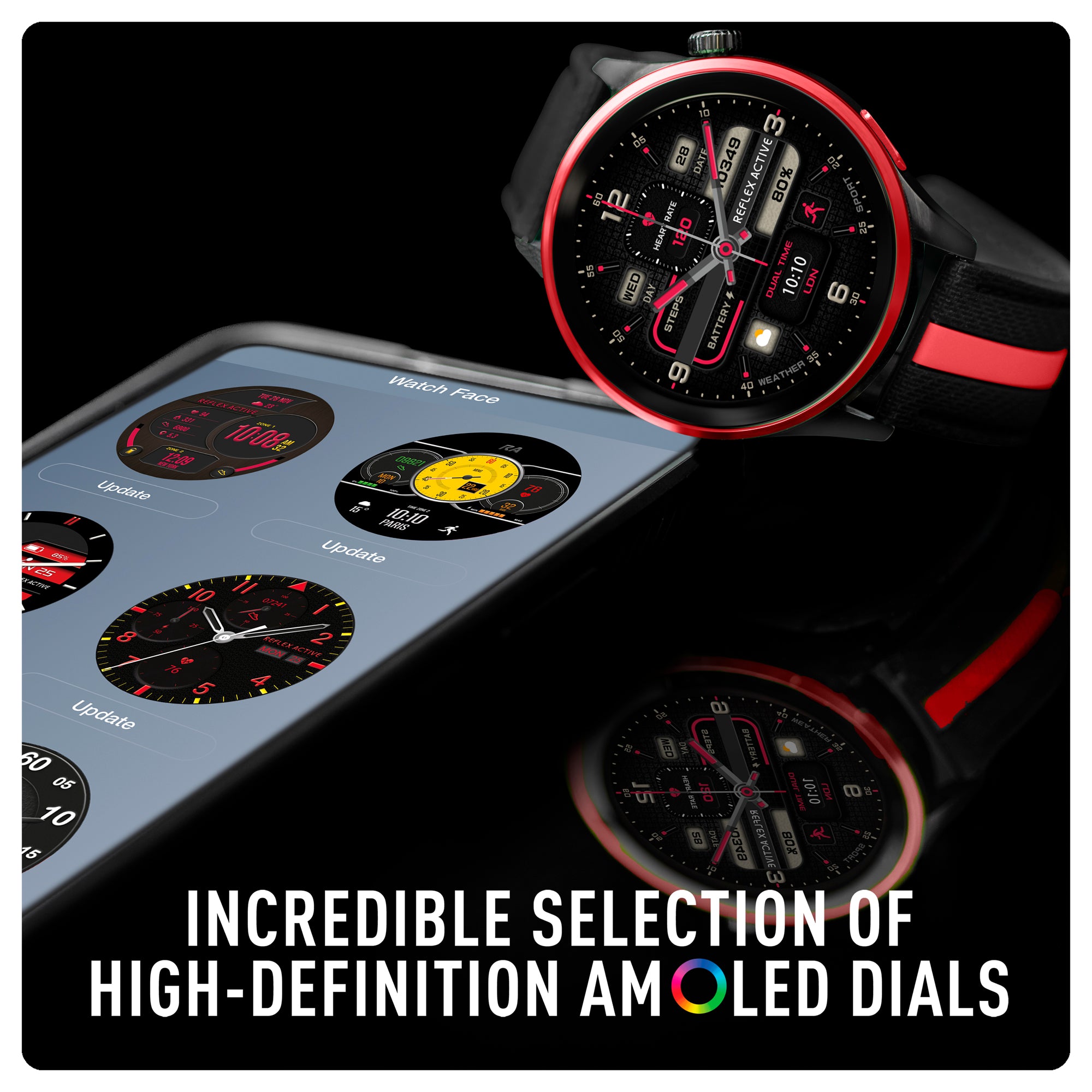 Reflex Active Venture 400 R smartwatch nero rosso AMOLED GPS