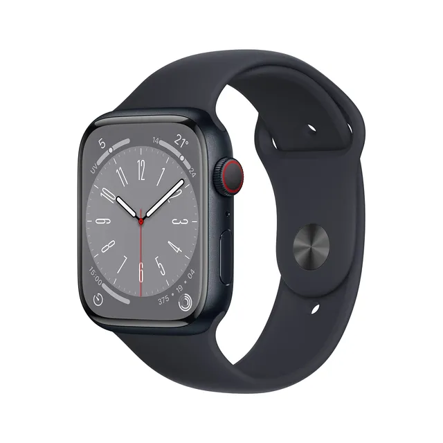Apple Watch Series 8 GPS+Cellular 45 mm smartwatch Mezzanotte ossigeno