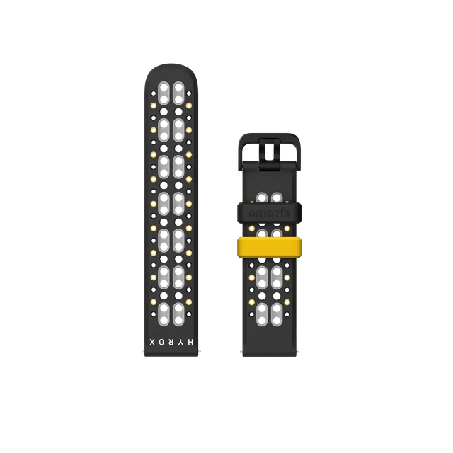 Amazfit Hyrox cinturino sportivo silicone Black Yellow 22mm