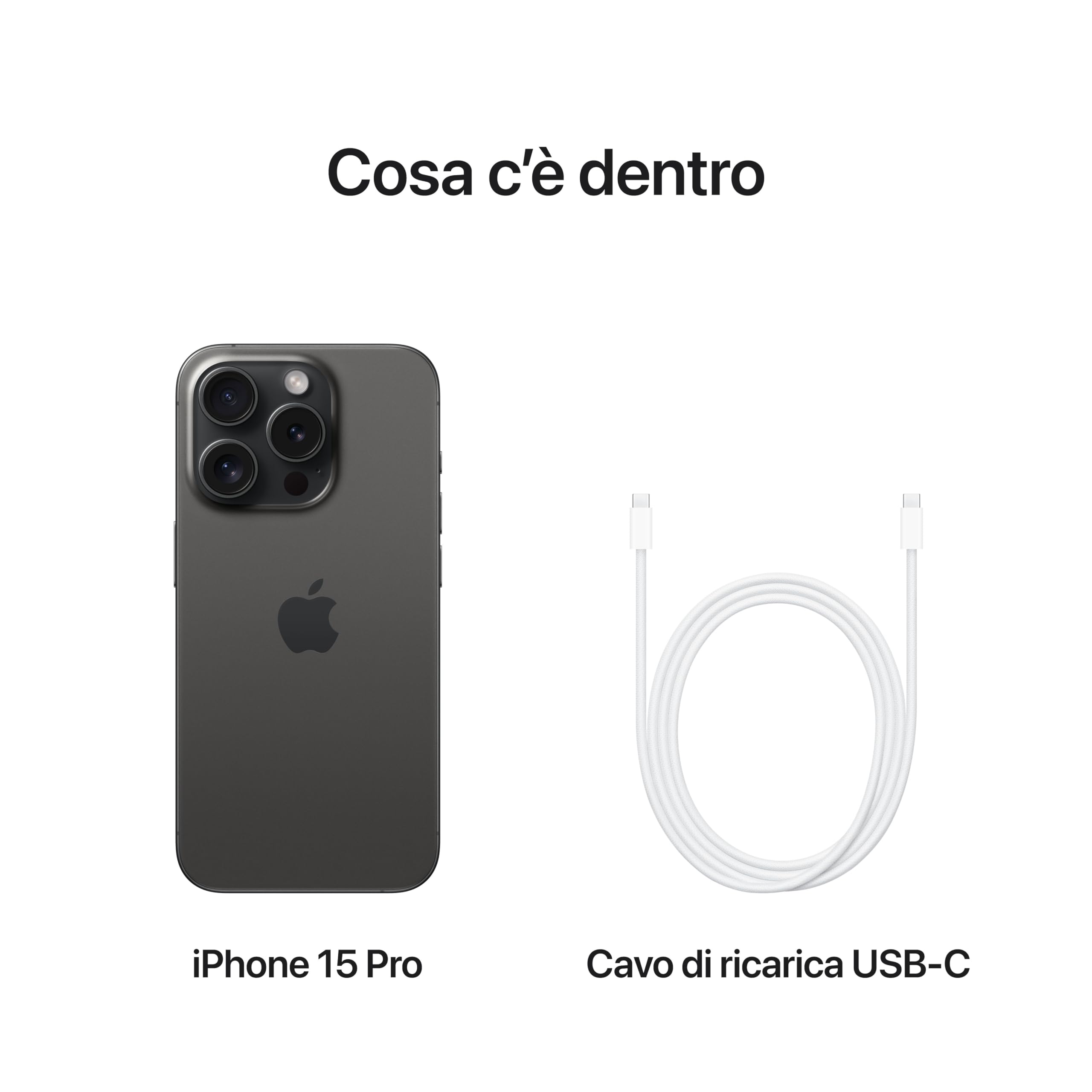 Apple iPhone 15 Pro smartphone 128 GB titanio nero 48MP