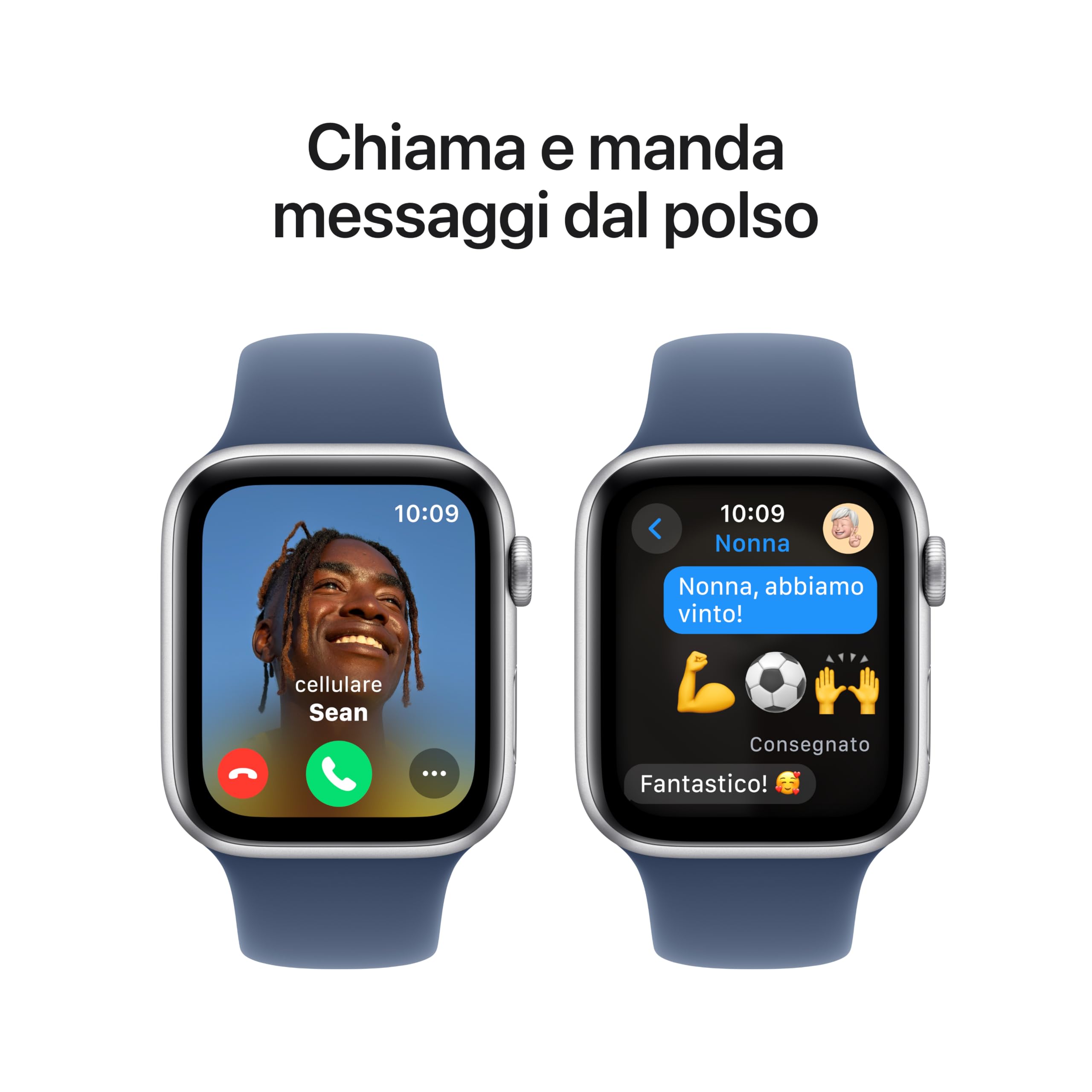 Apple Watch SE 2 gen GPS 44 mm smartwatch argento denim S/M