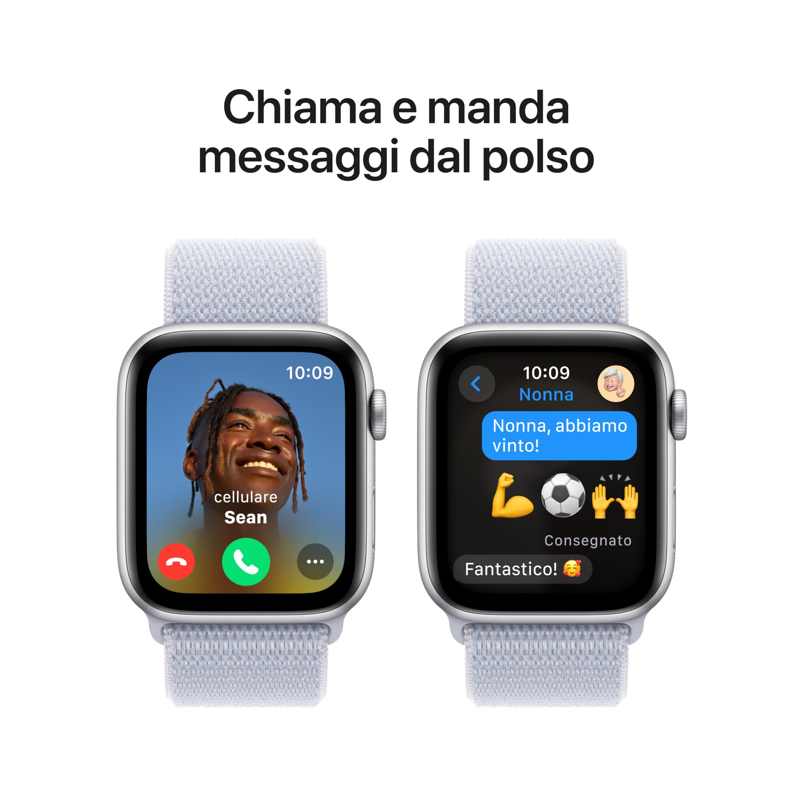Apple Watch SE 2 gen GPS 44 mm smartwatch Argento Nuvola azzurra