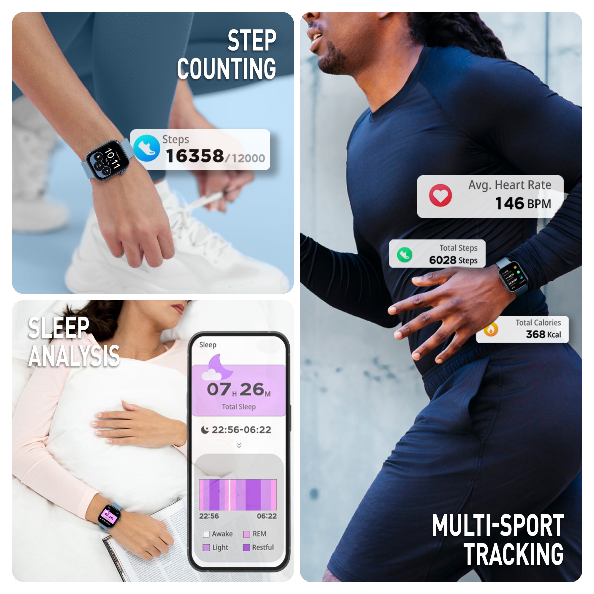 Reflex Active Spectra 300 S Lite smartwatch denim blue