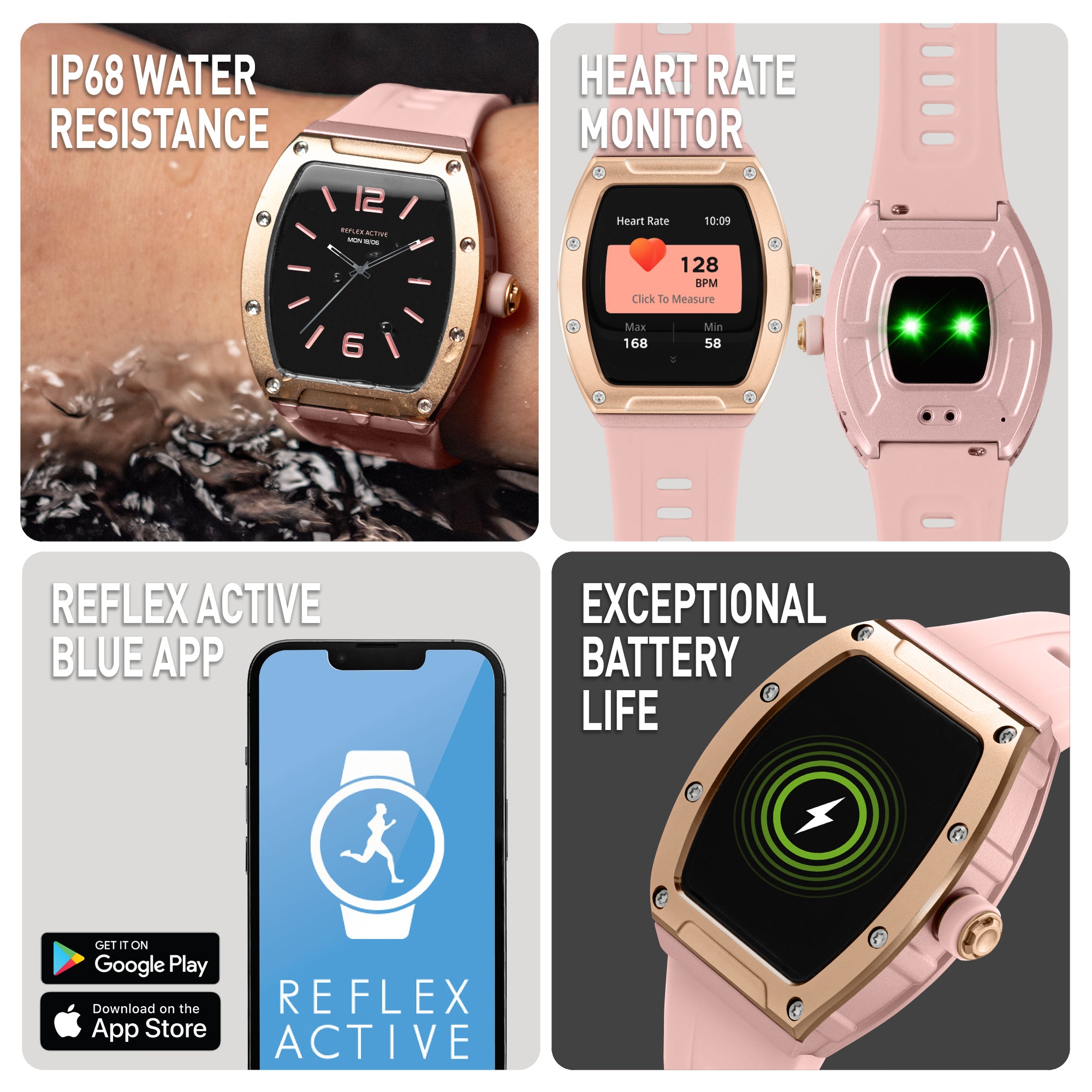 Reflex Active Nexus 100 S Smartwatch Rosa Chiamate