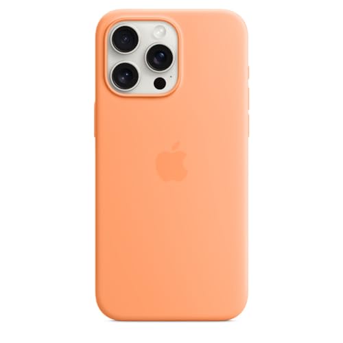 Apple iPhone 15 Pro Max custodia silicone Aranciata MagSafe