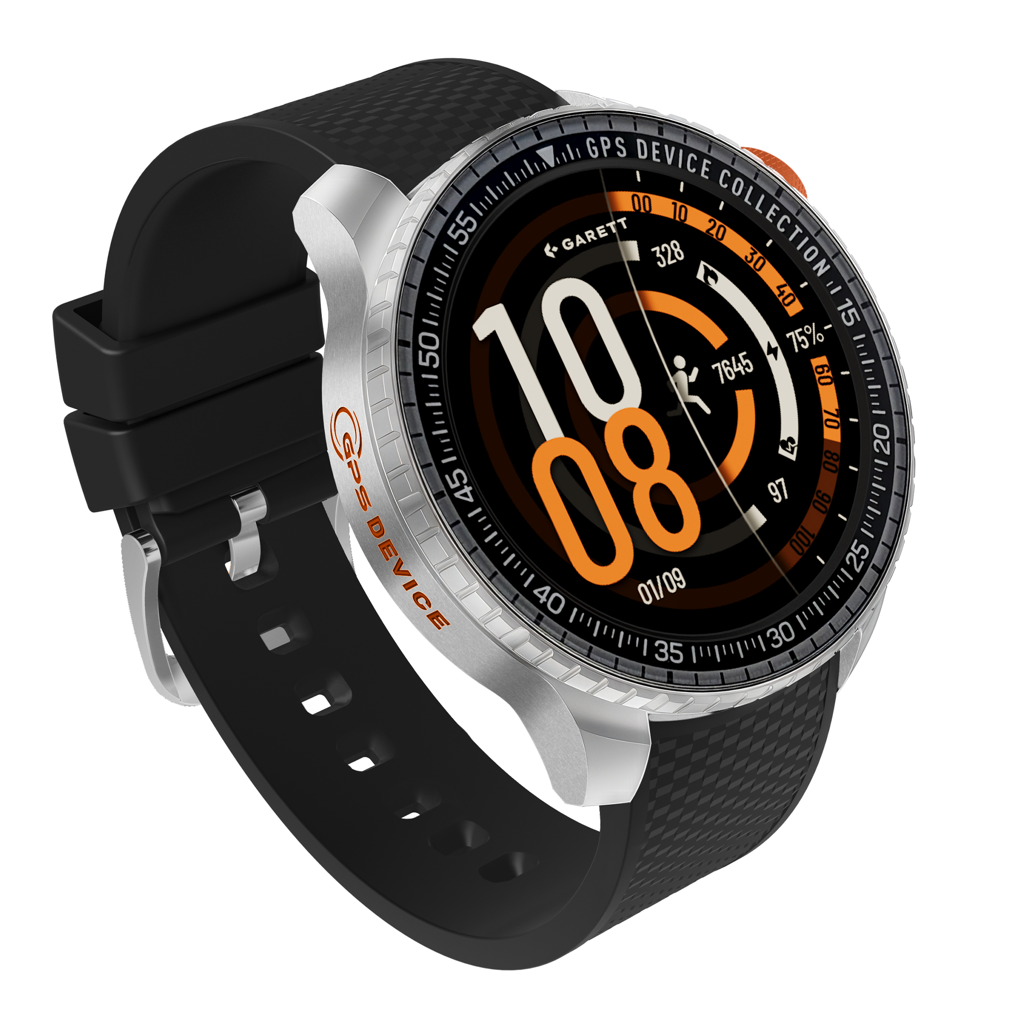 Garett Compass GPS smartwatch argento AMOLED