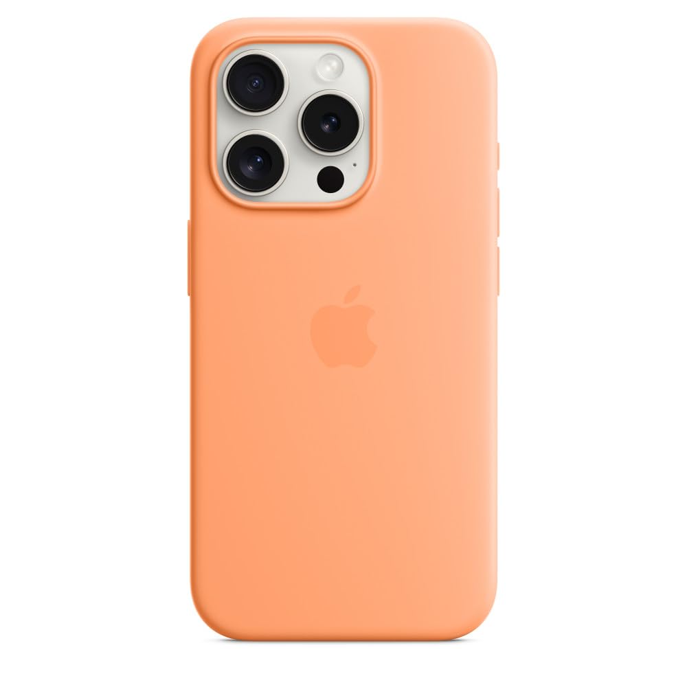 Apple iPhone 15 Pro Custodia MagSafe Silicone Aranciata