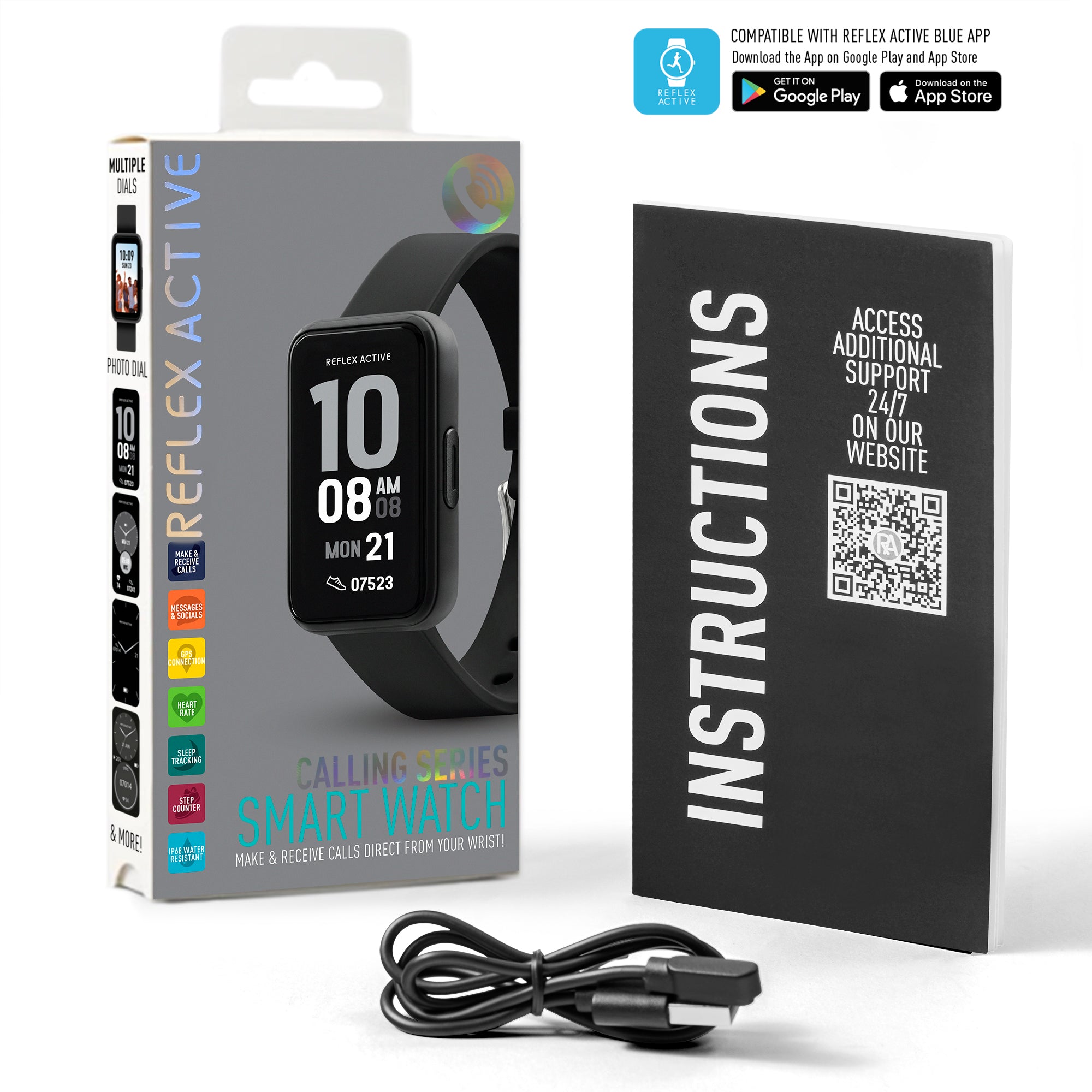 Reflex Active Nexus 100 Lite smartwatch nero con chiamate