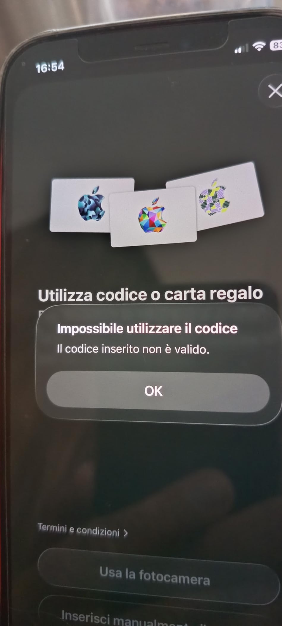 Apple Gift Card buono regalo 10 euro email Italia