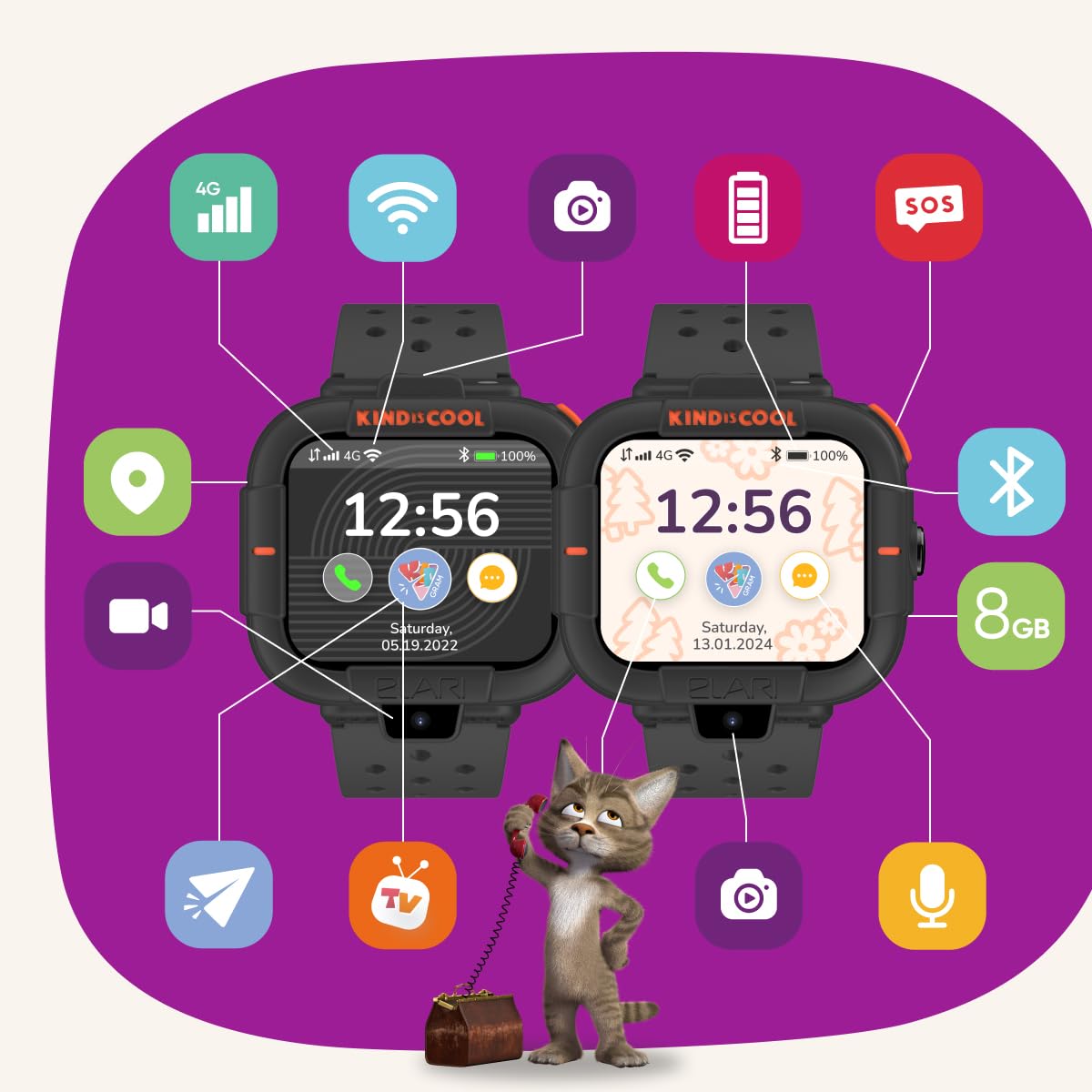 Elari KidPhone Masha e Orso smartwatch bambini nero 4G GPS