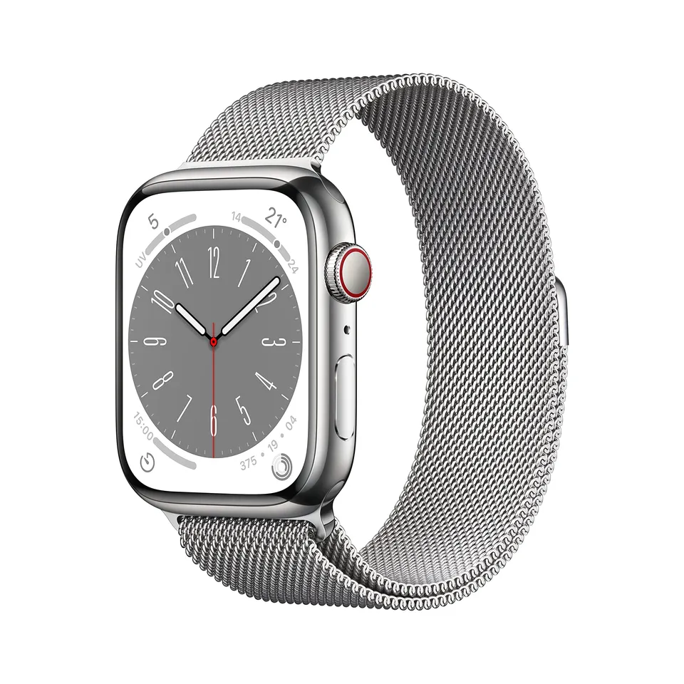 Apple Watch Series 8 45mm GPS Cellular smartwatch argento maglia