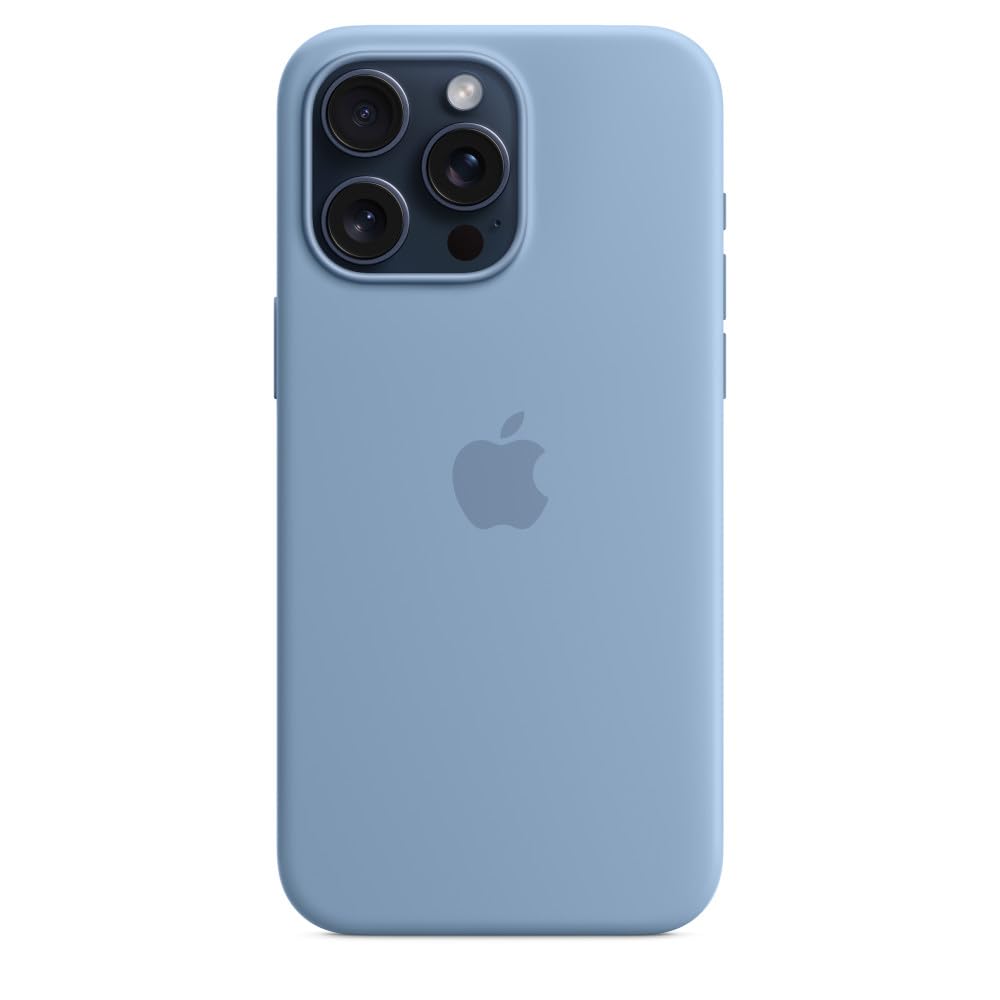 Apple iPhone 15 Pro Max Custodia MagSafe Silicone Blu Inverno